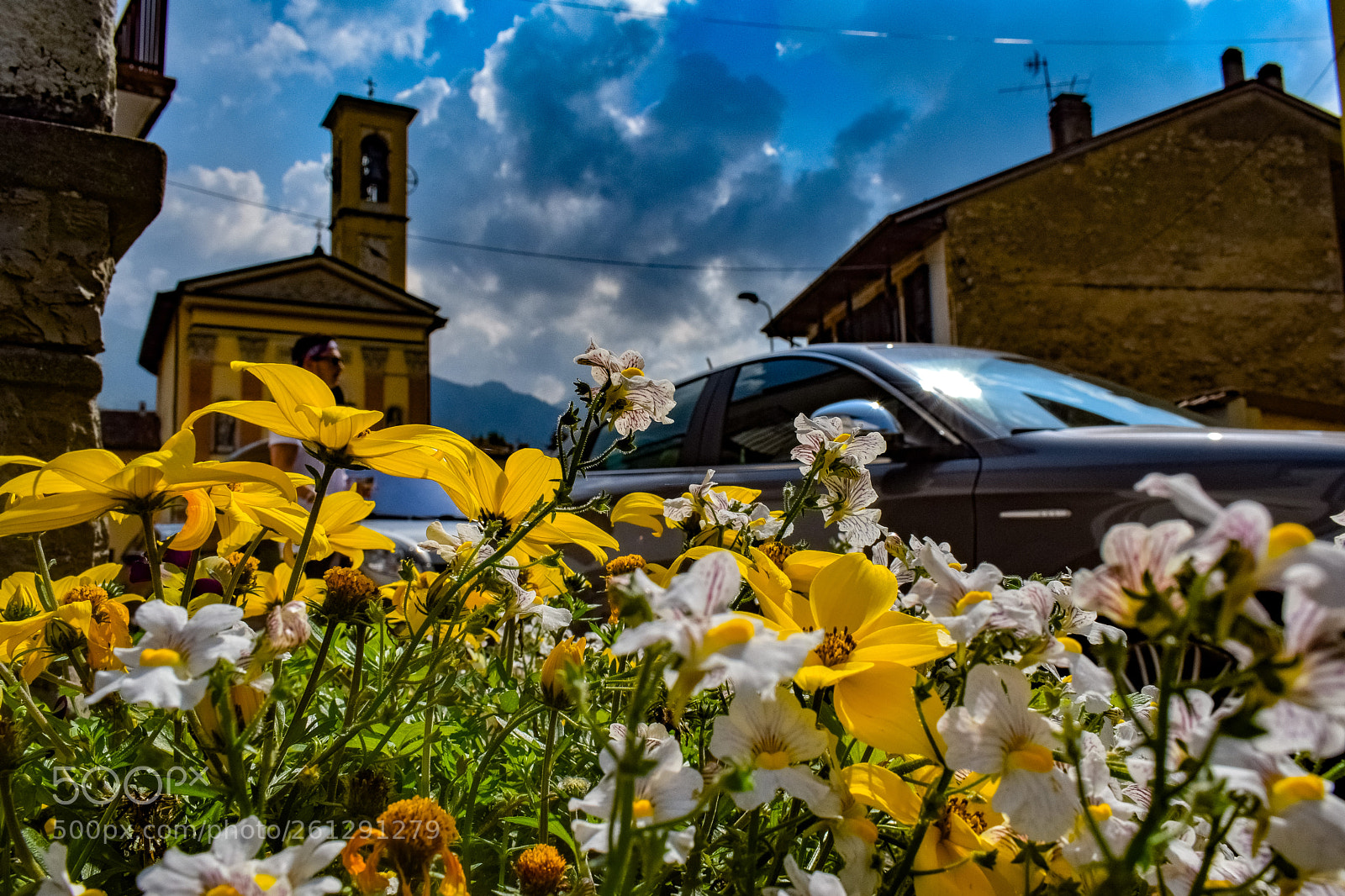 Nikon D3300 sample photo. Church and flowers photography