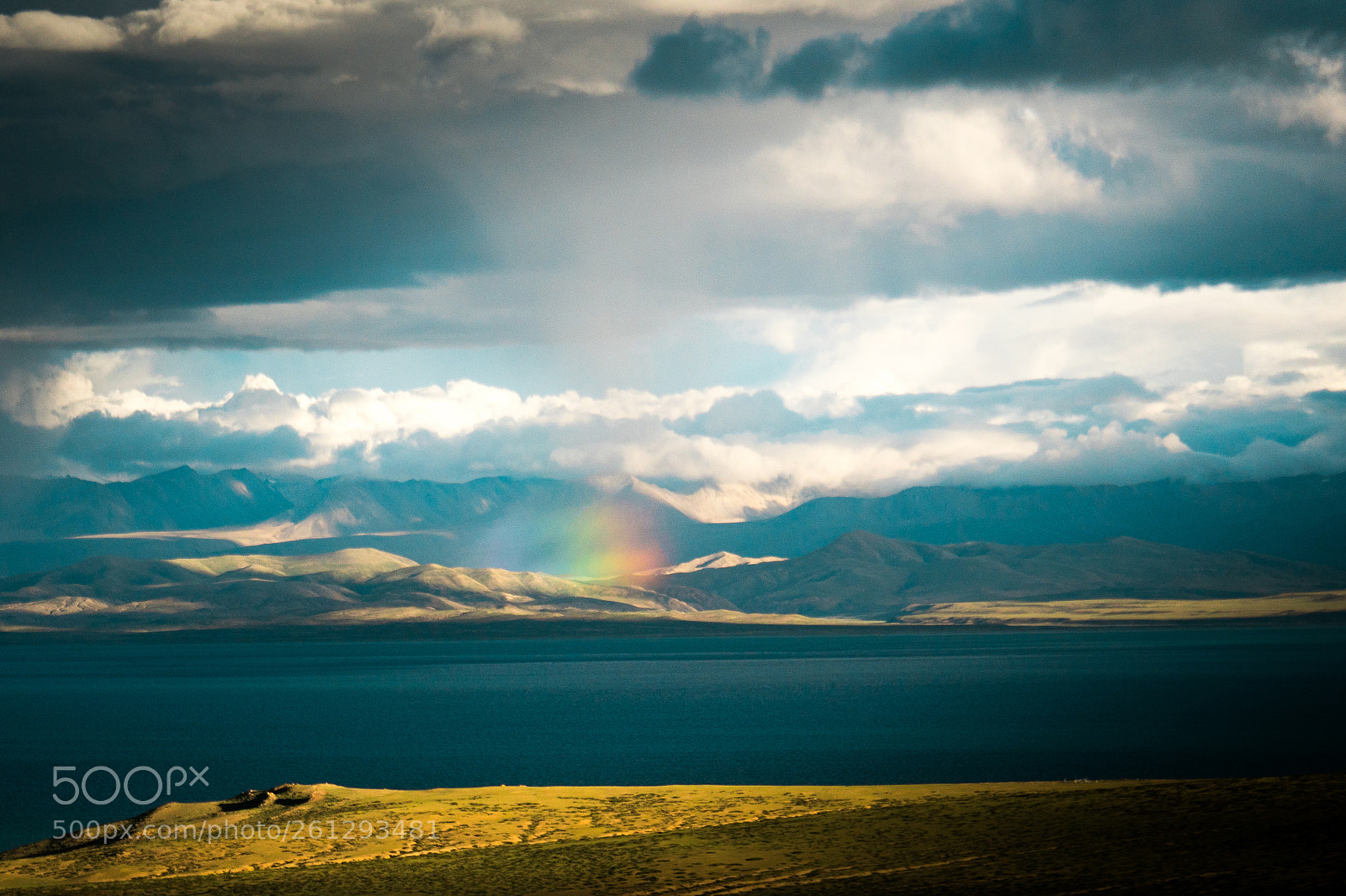 Panasonic Lumix DMC-GH4 sample photo. Rainbow above mountain lake photography