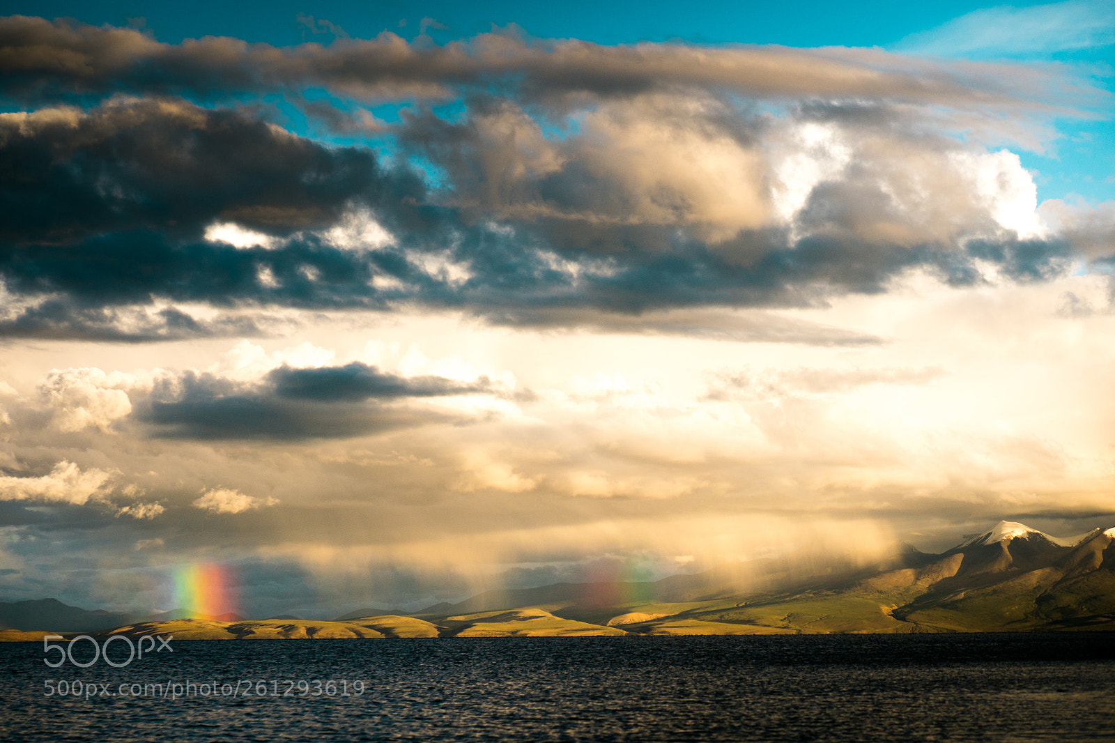Panasonic Lumix DMC-GH4 sample photo. Rainbow above mountain lake photography