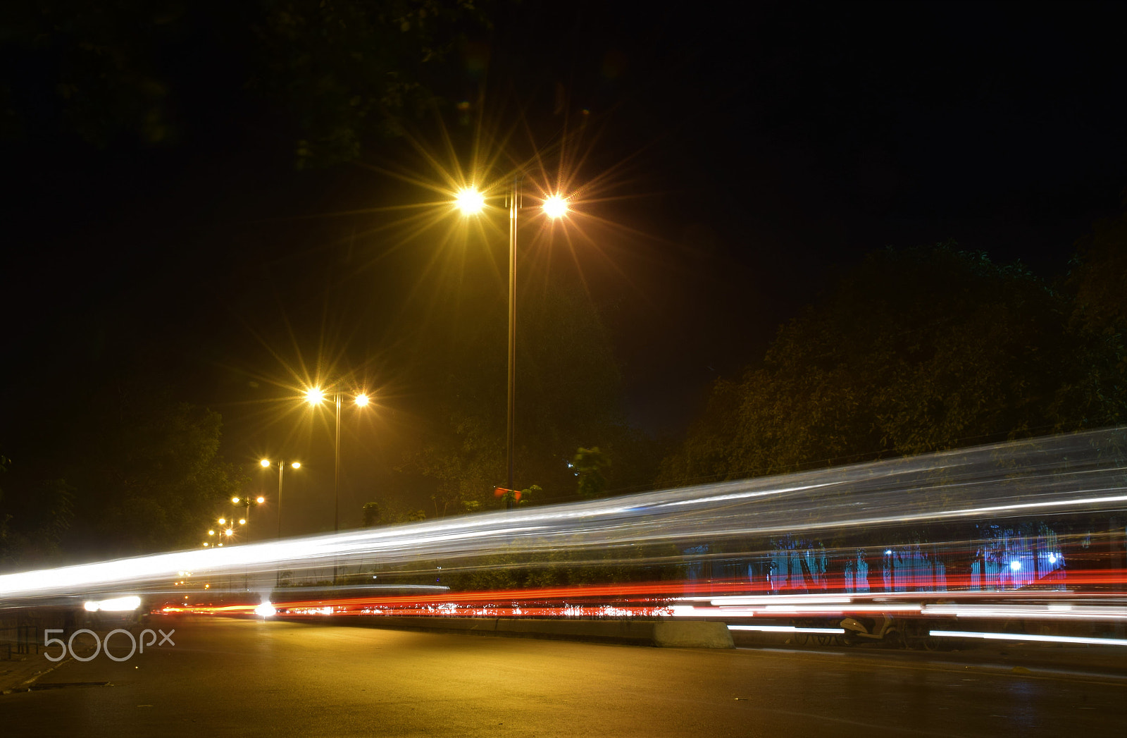 Nikon D5300 sample photo. Light trail on a busy road !! photography