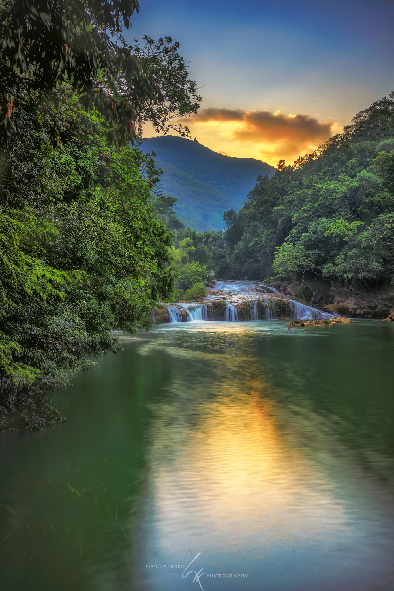 Sony a99 II sample photo. Sunset at micos waterfalls photography