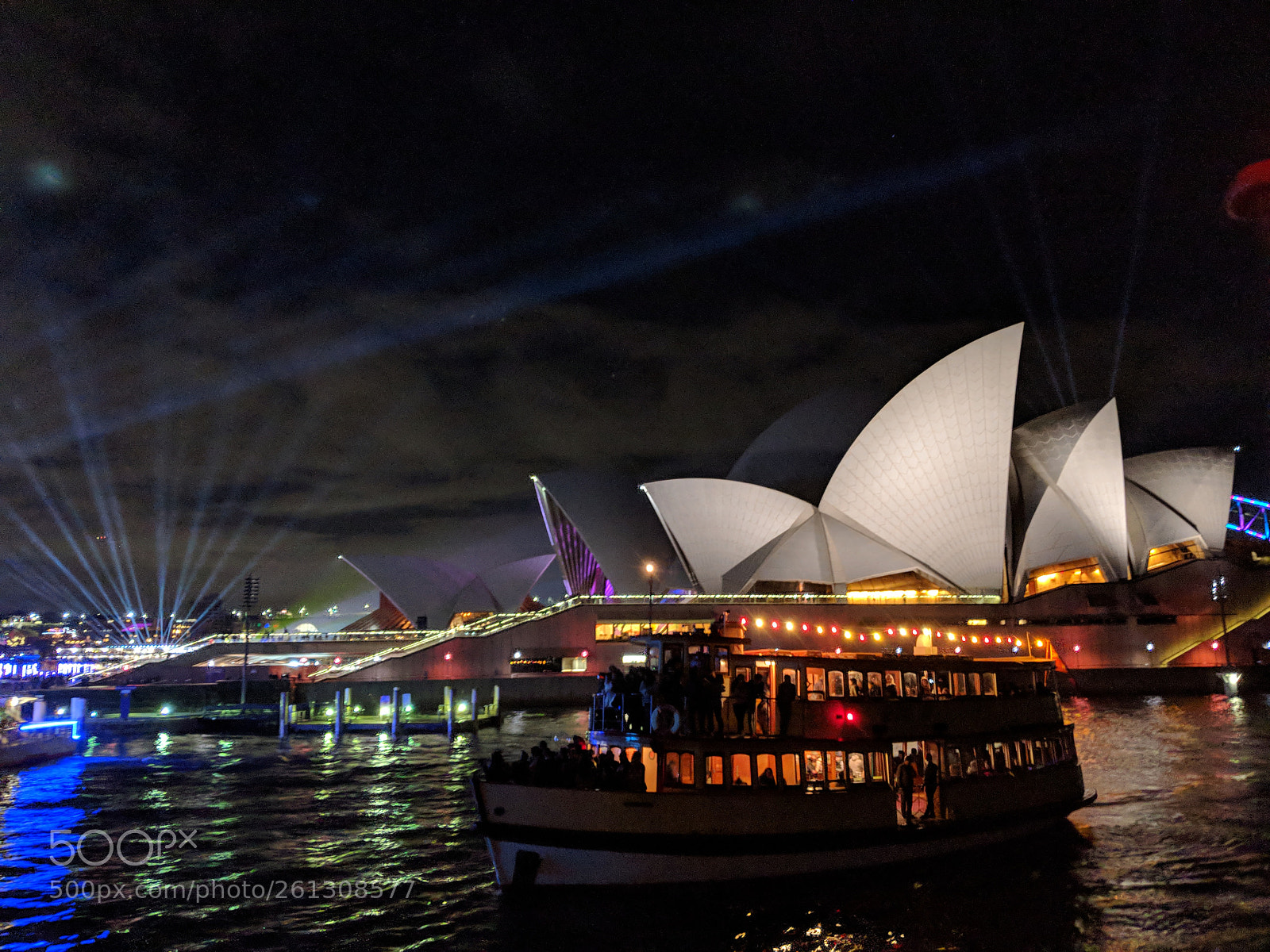 Google Pixel 2 sample photo. Vivid opera house boat photography