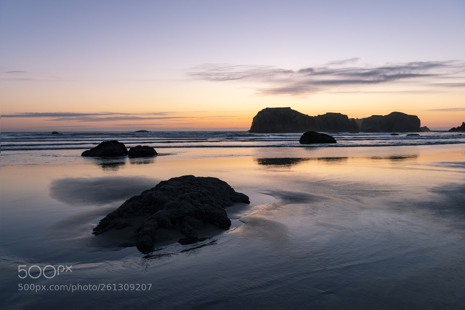 Pentax K-1 sample photo. Bandon beach reflections photography