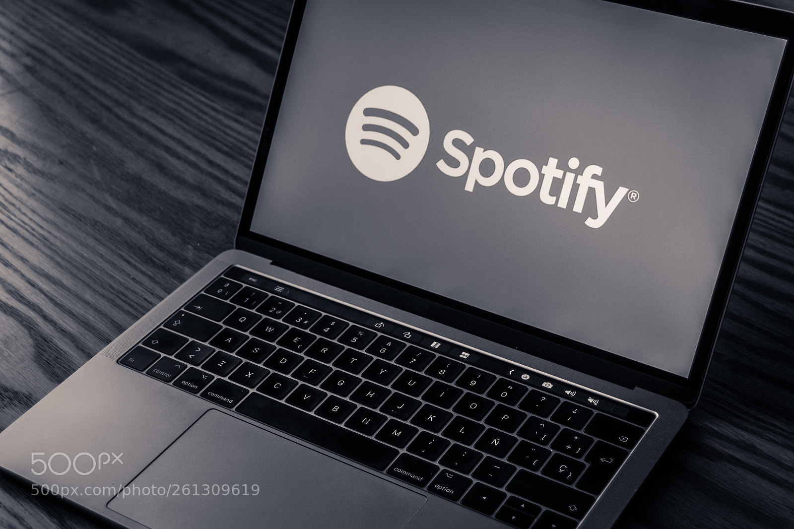 Canon EOS 1200D (EOS Rebel T5 / EOS Kiss X70 / EOS Hi) sample photo. Spotify logo on computer photography