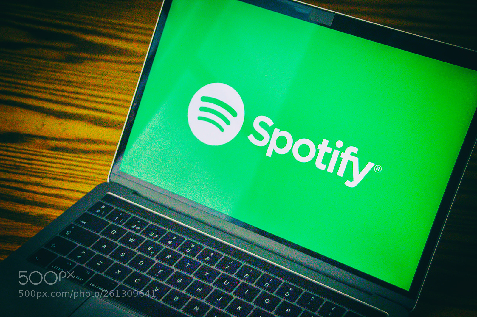 Canon EOS 1200D (EOS Rebel T5 / EOS Kiss X70 / EOS Hi) sample photo. Spotify logo on computer photography