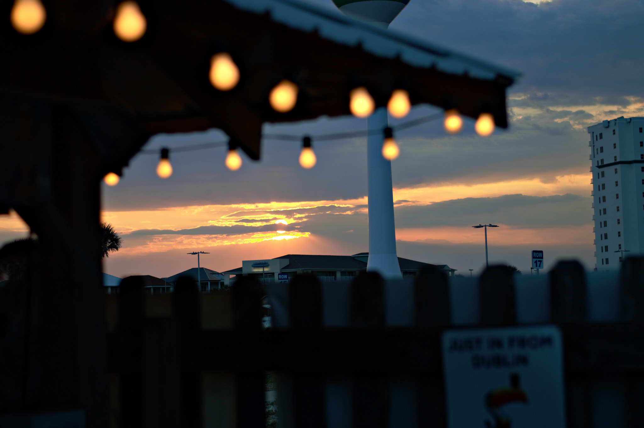 Nikon D3200 sample photo. Sunset through lights photography