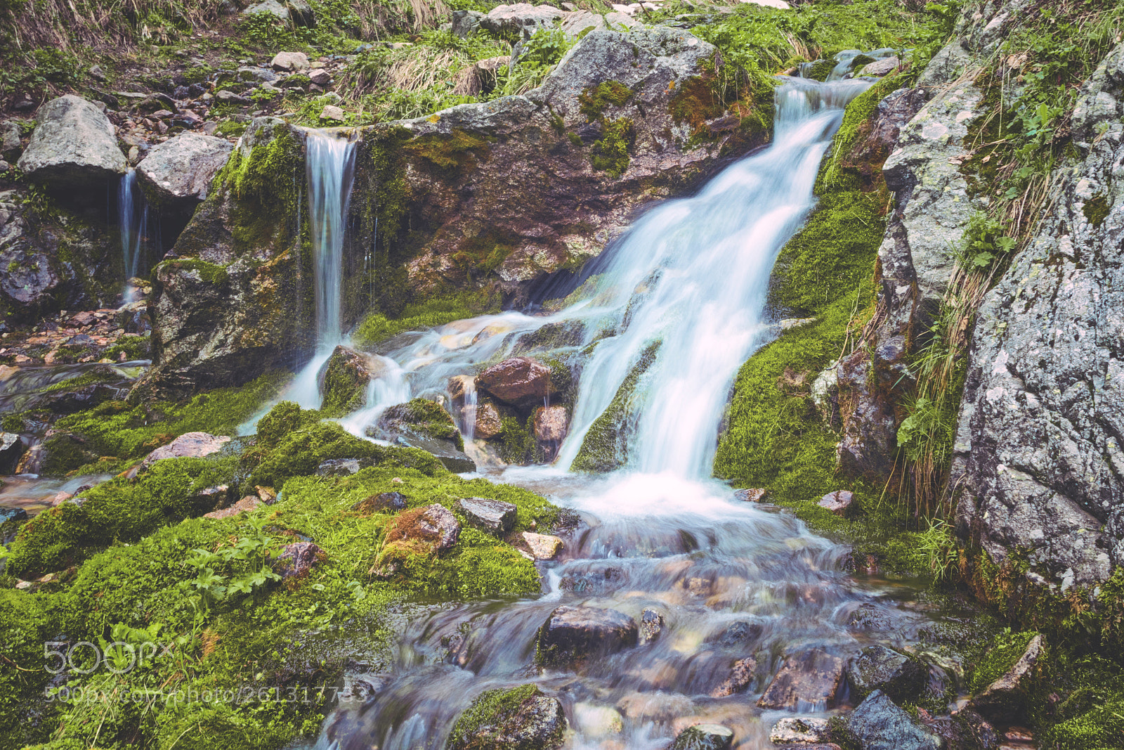 Nikon D5300 sample photo. Mountain waterfall photography