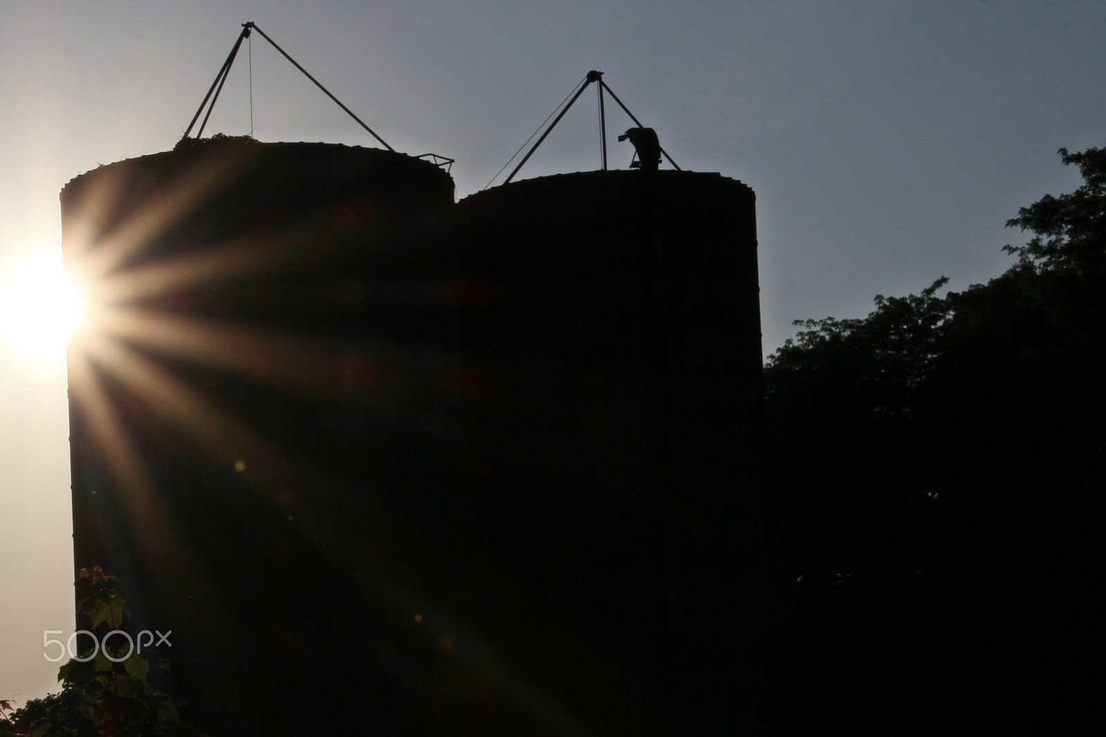 Canon EOS 60D sample photo. Silo sunset photography