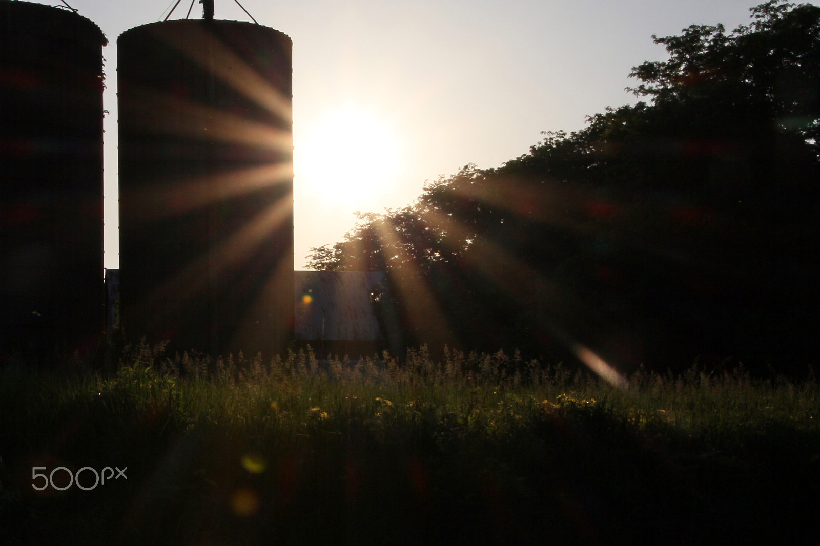 Canon EOS 60D sample photo. Silo sunset photography