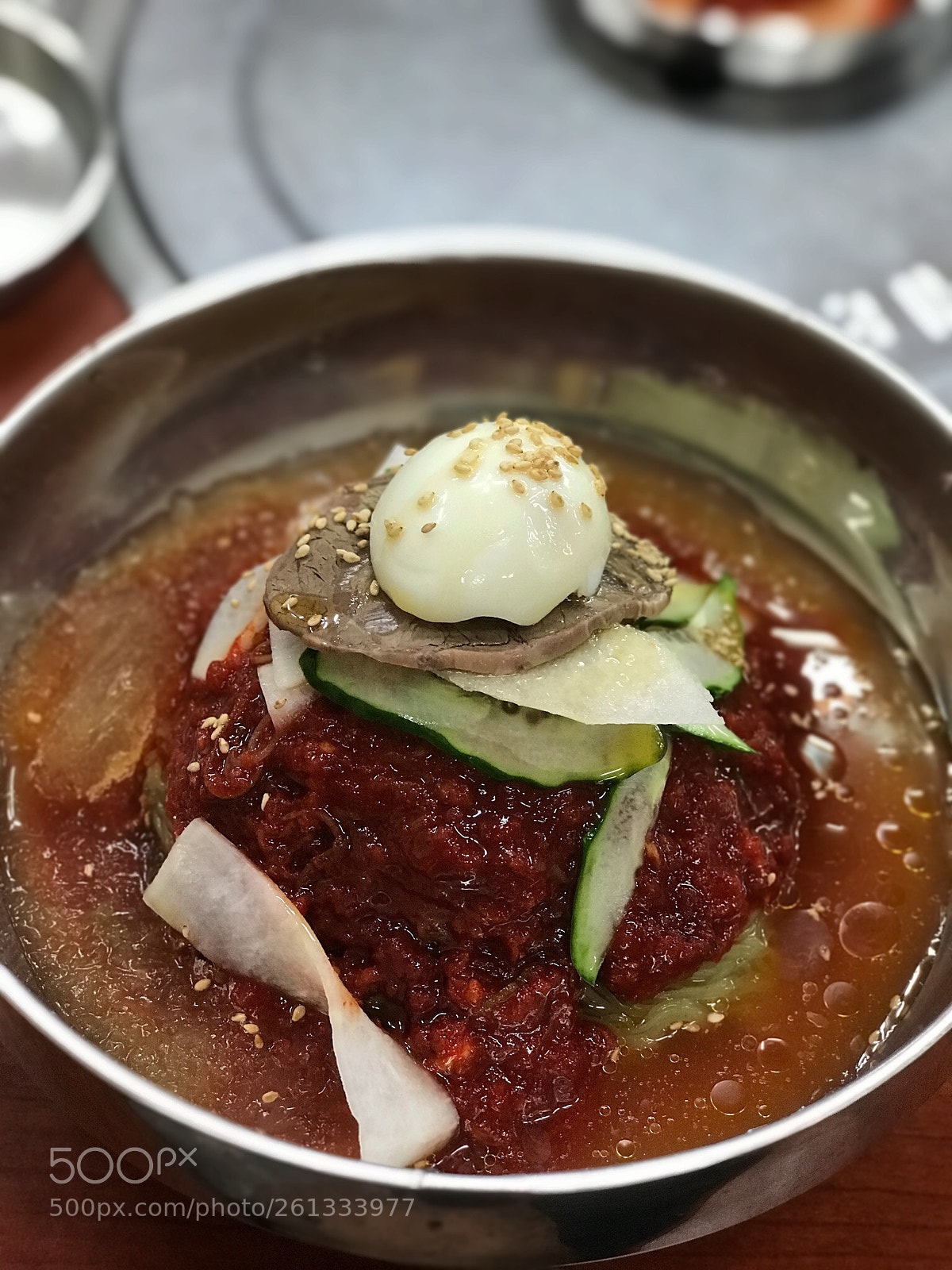 Apple iPhone 7 Plus sample photo. Korean spicy buckwheat noodles photography
