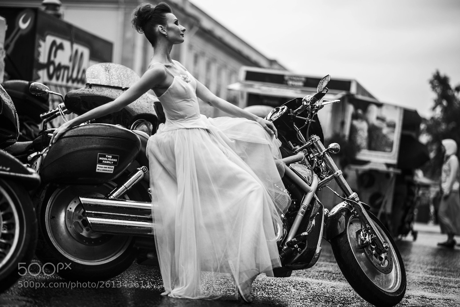 Nikon D810 sample photo. Bride on bike photography