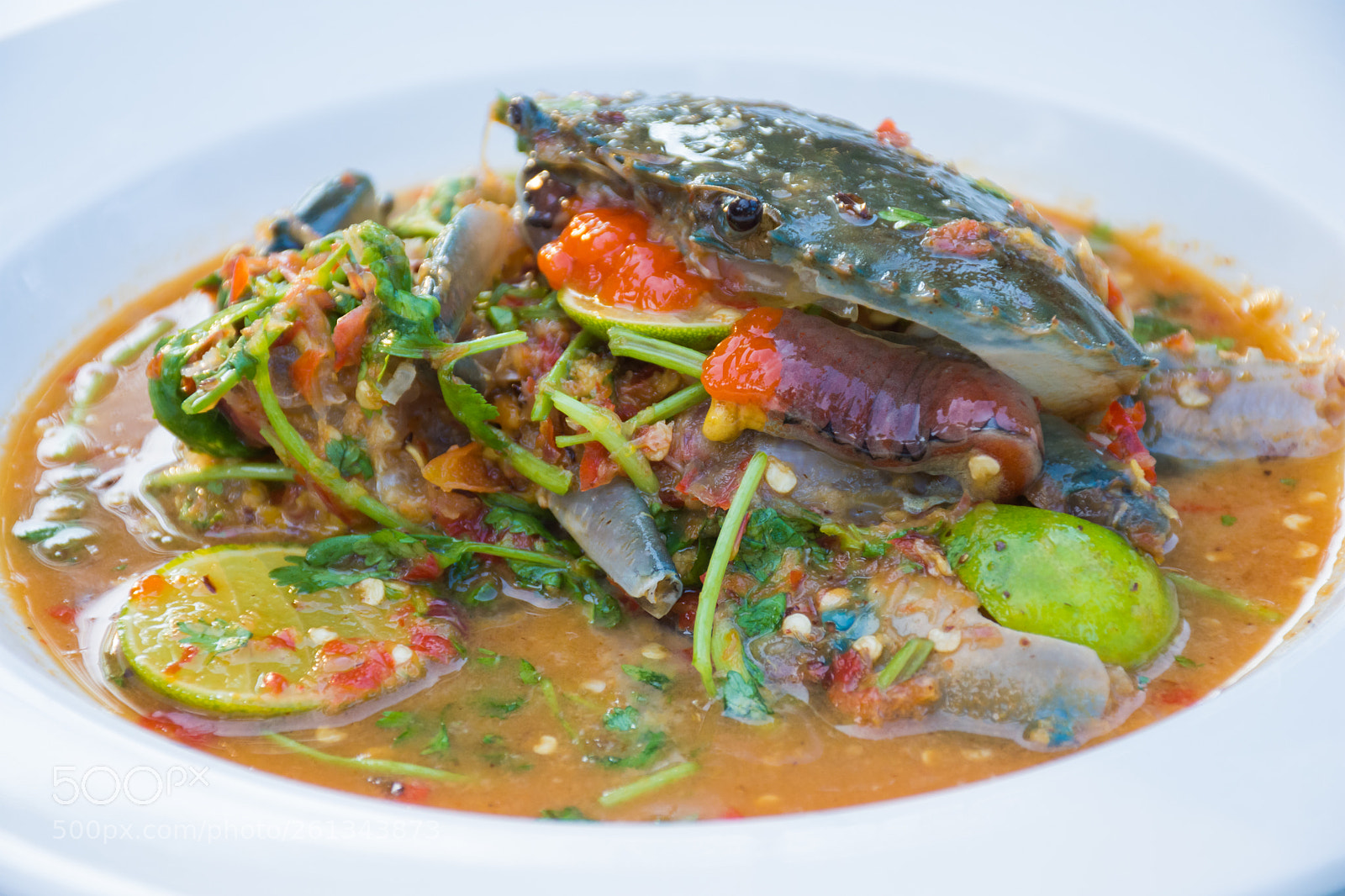 Nikon D7200 sample photo. Spicy roe crab salad photography