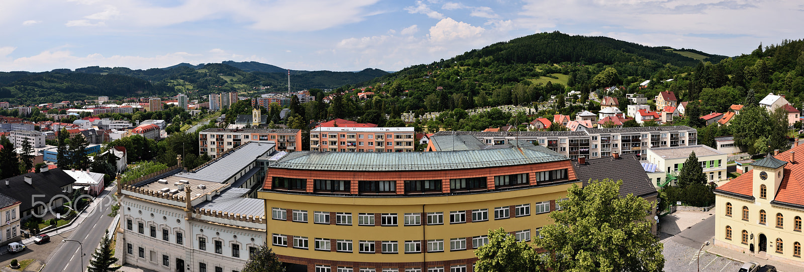 Nikon D5300 sample photo. Panoramic view from tower of lock to wallachian city of vsetin during sunny day in june 2018 photography