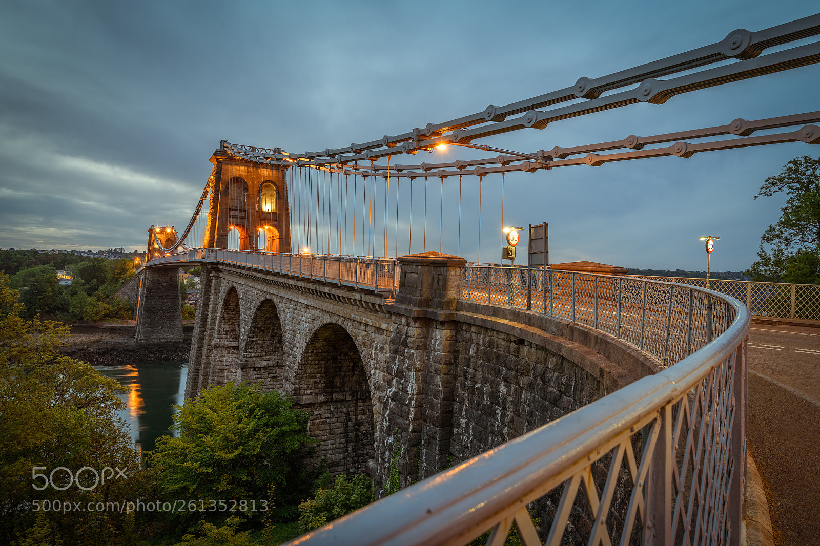 Nikon D850 sample photo. Menai suspension bridge photography