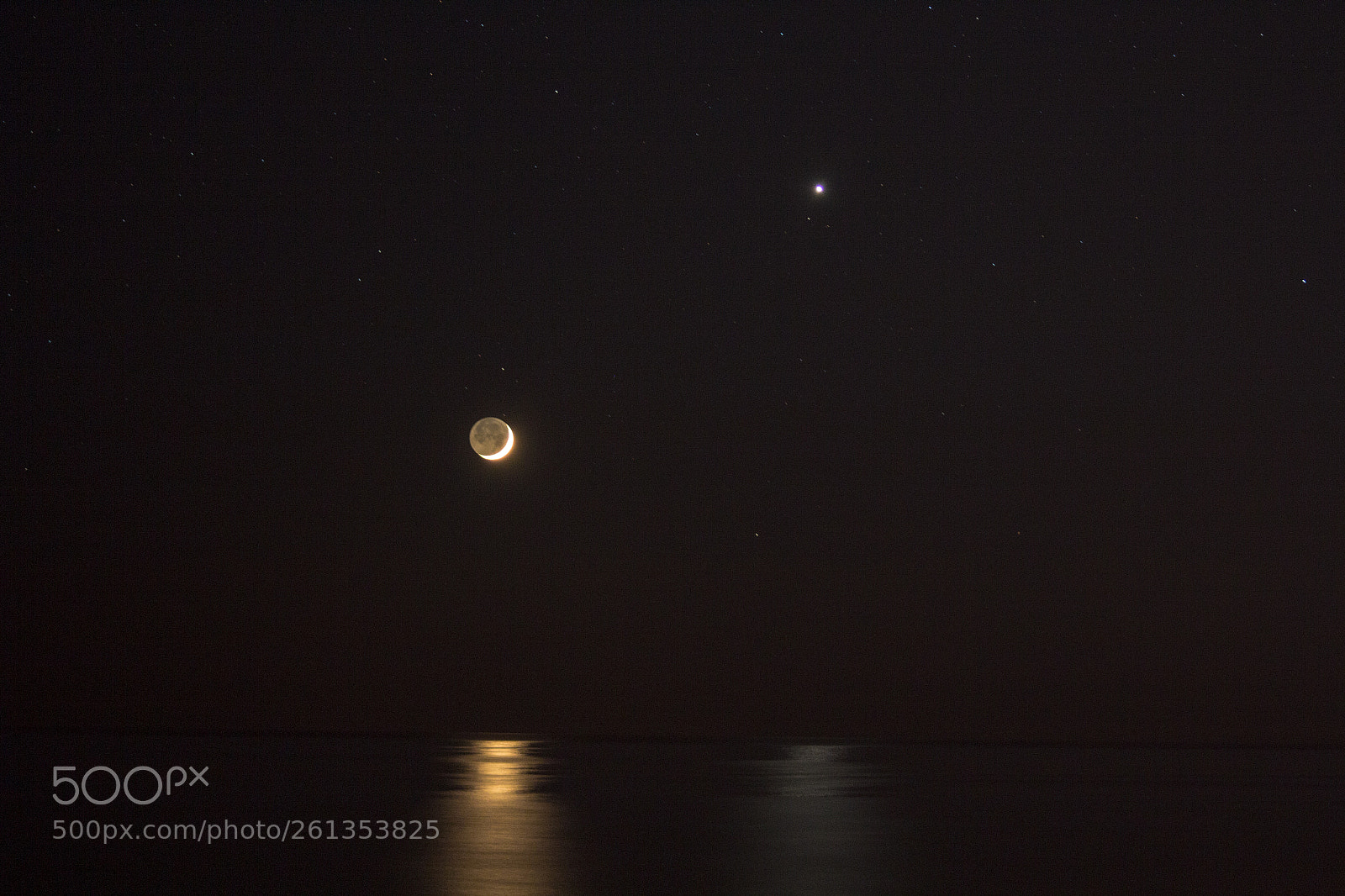 Canon EOS 600D (Rebel EOS T3i / EOS Kiss X5) sample photo. Venus and moon setting photography