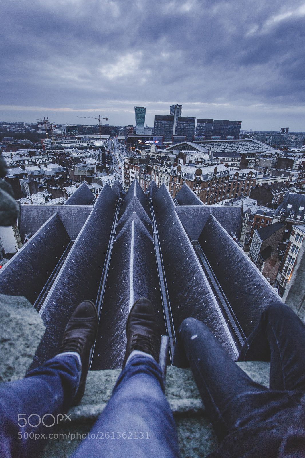 Canon EOS 5D Mark II sample photo. Rooftop lille church photography