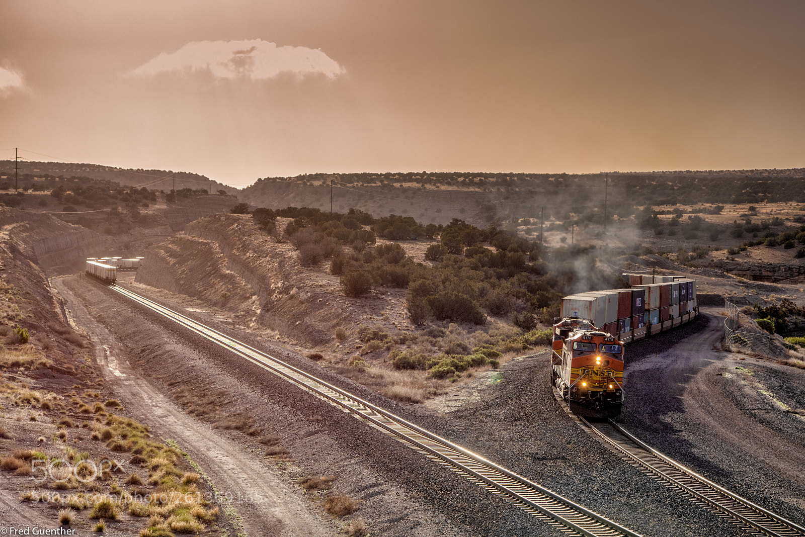Nikon D810 sample photo. Bnsf double stack exits photography