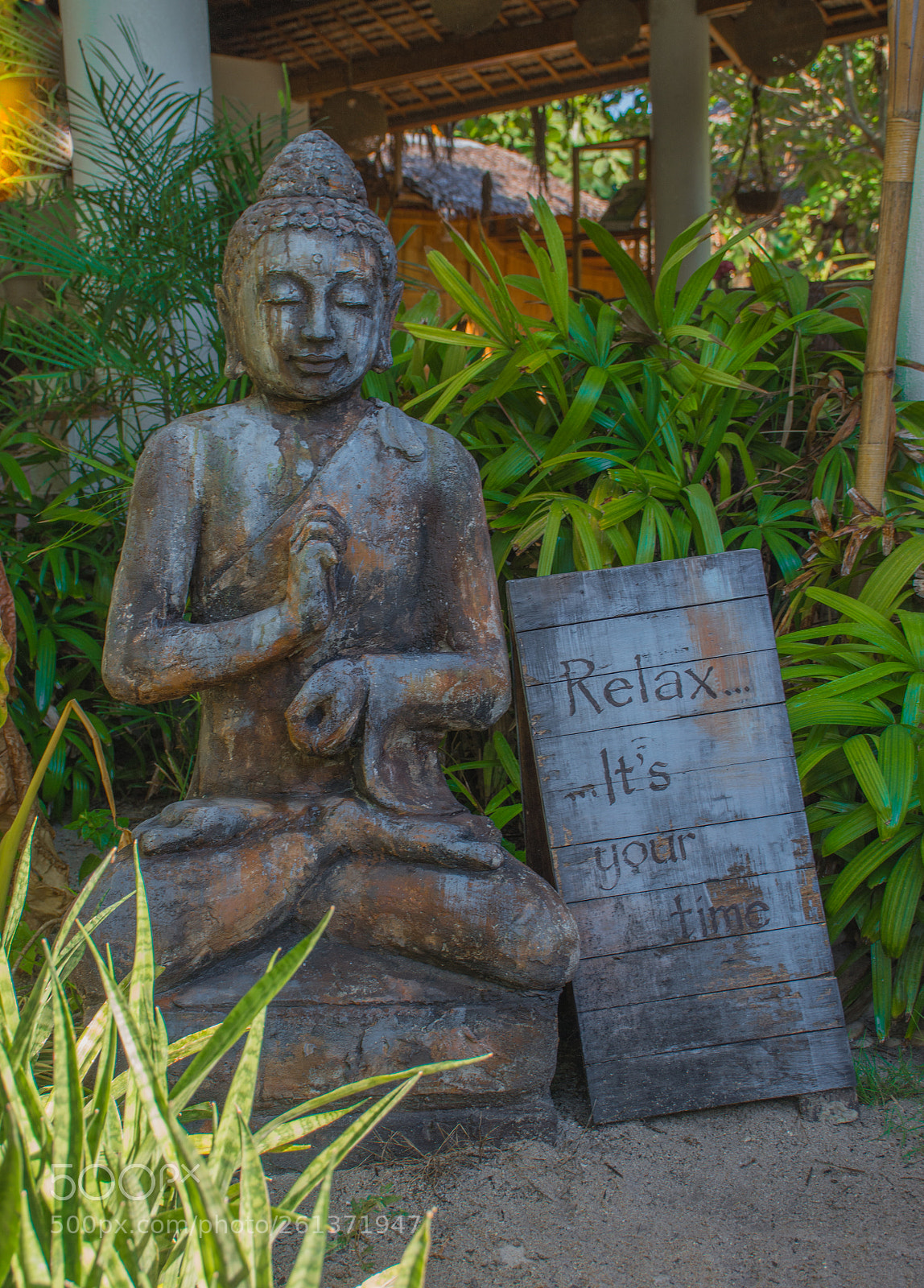 Nikon D5200 sample photo. Stone statue of buddha photography