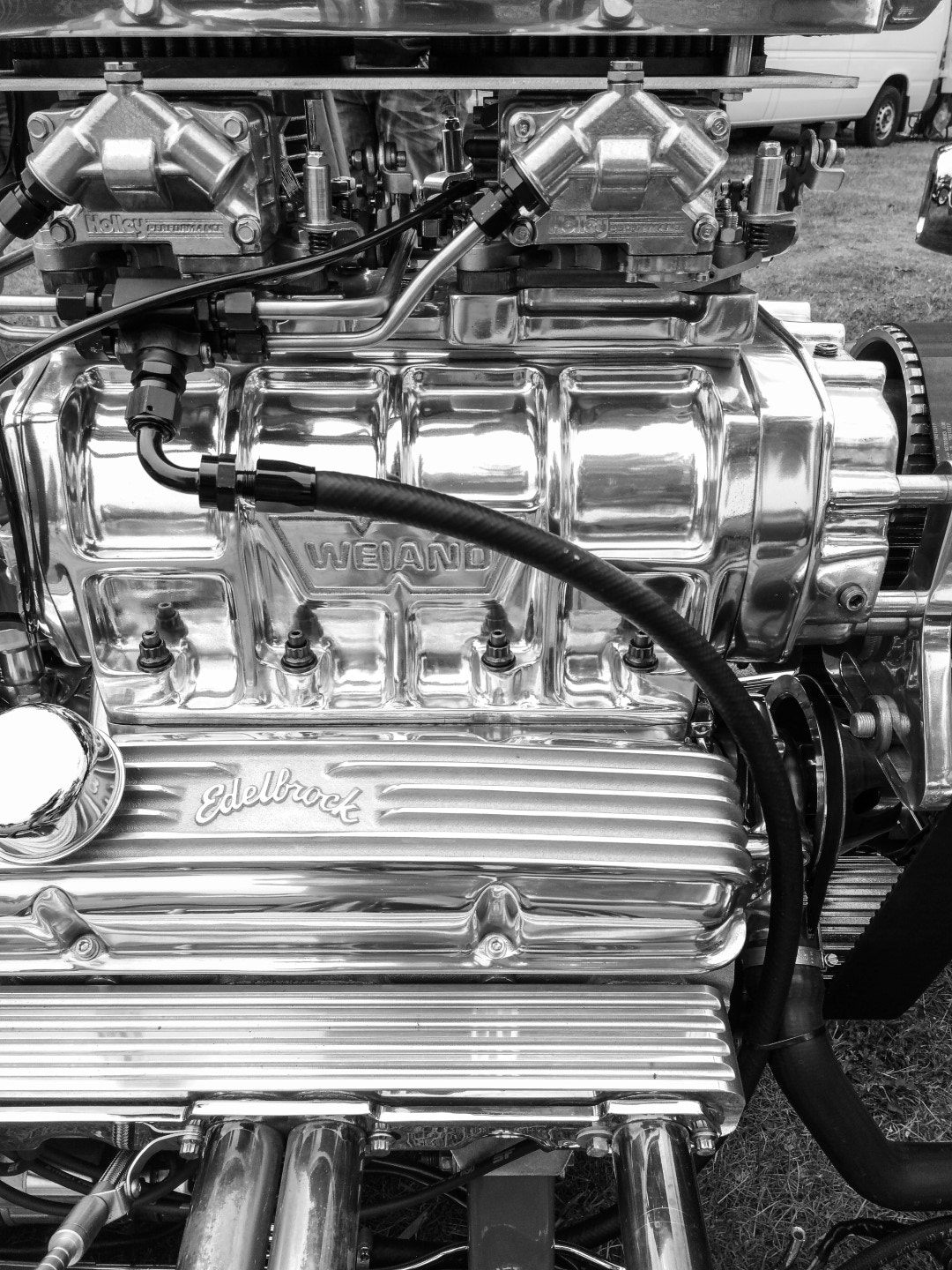 HUAWEI Honor 9 sample photo. Engine with holley carburetors photography