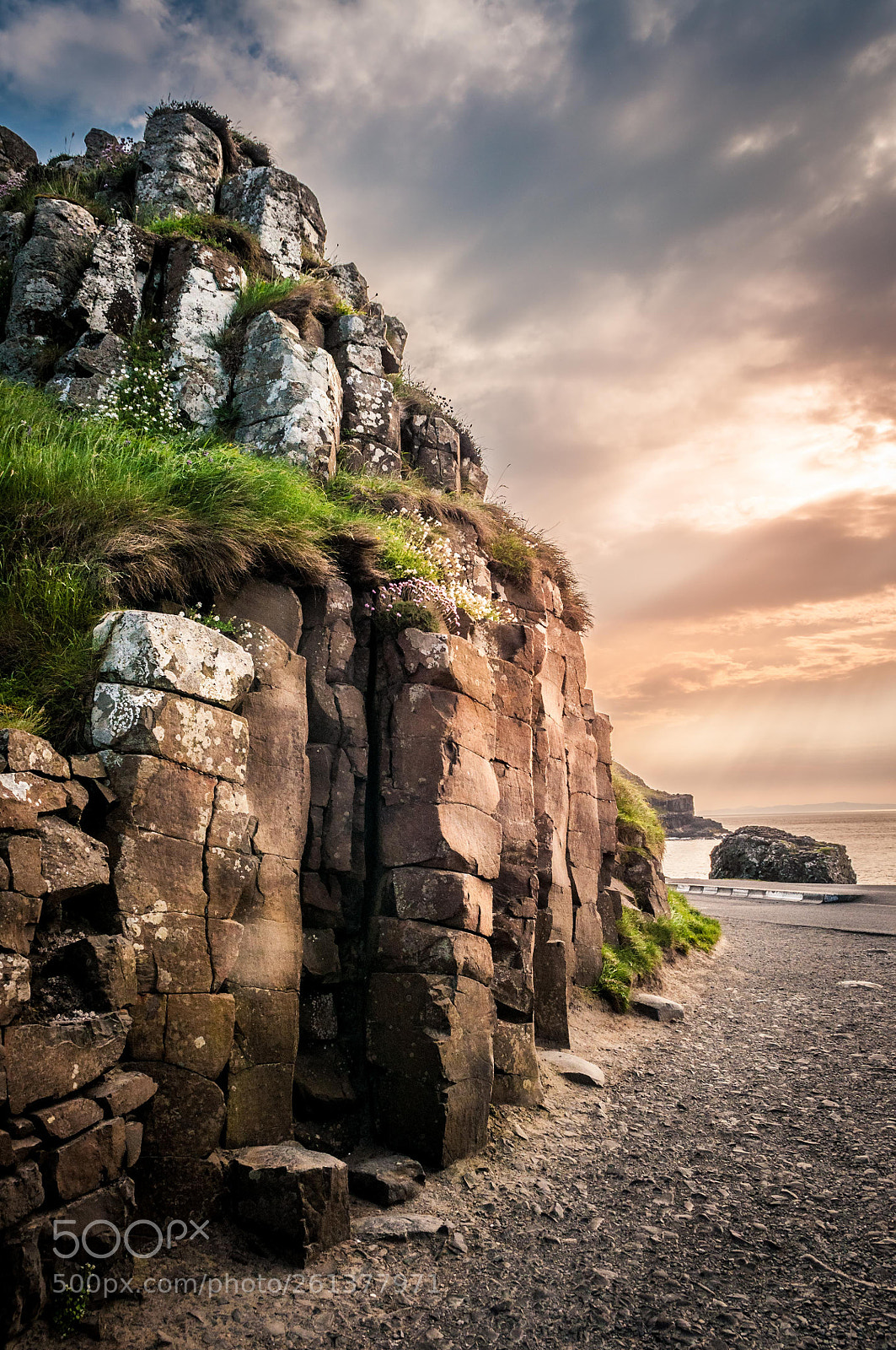 Nikon D90 sample photo. Giant's causeway sunset photography