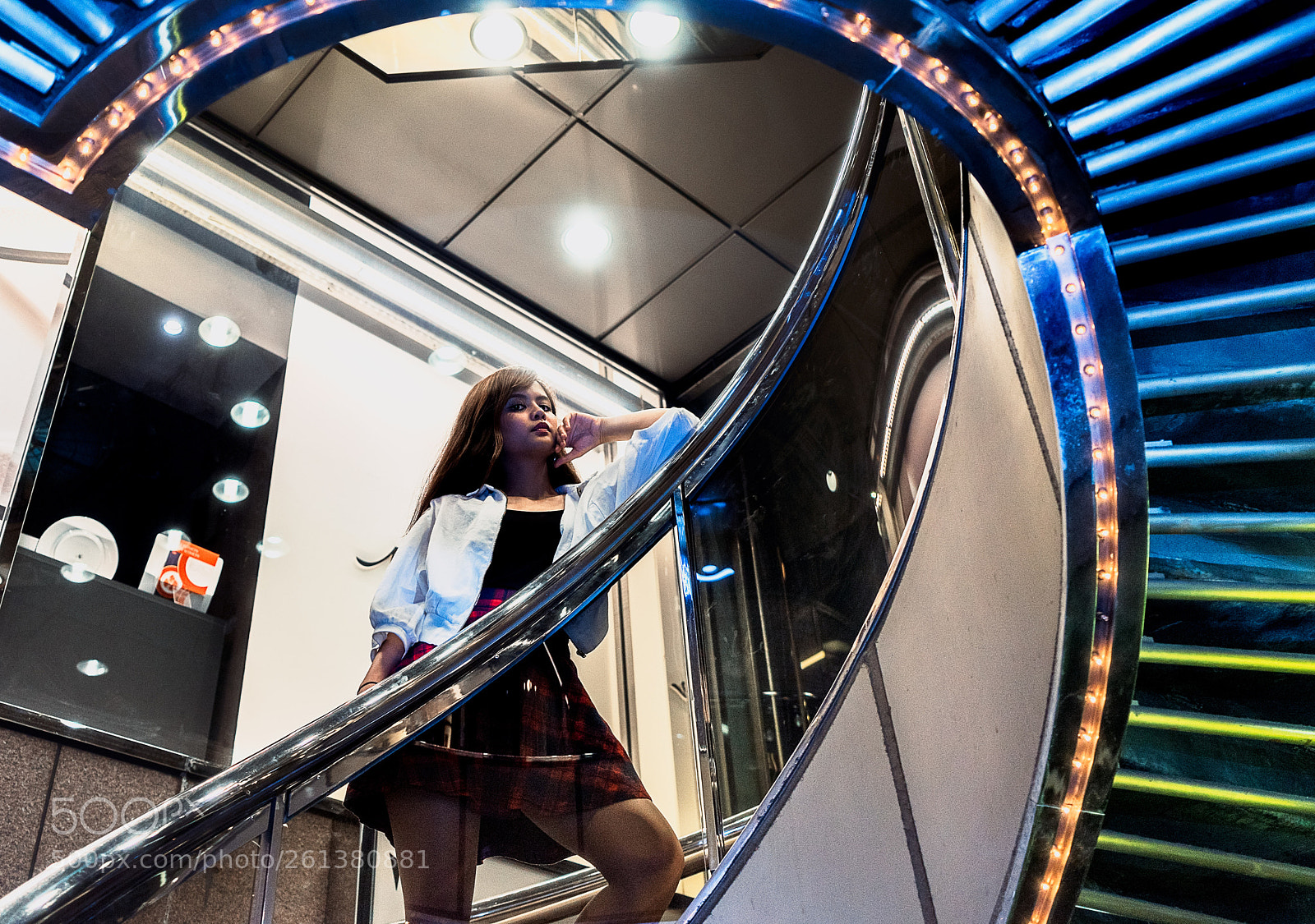 Sony a7 II sample photo. Spiral stairs portrait photography