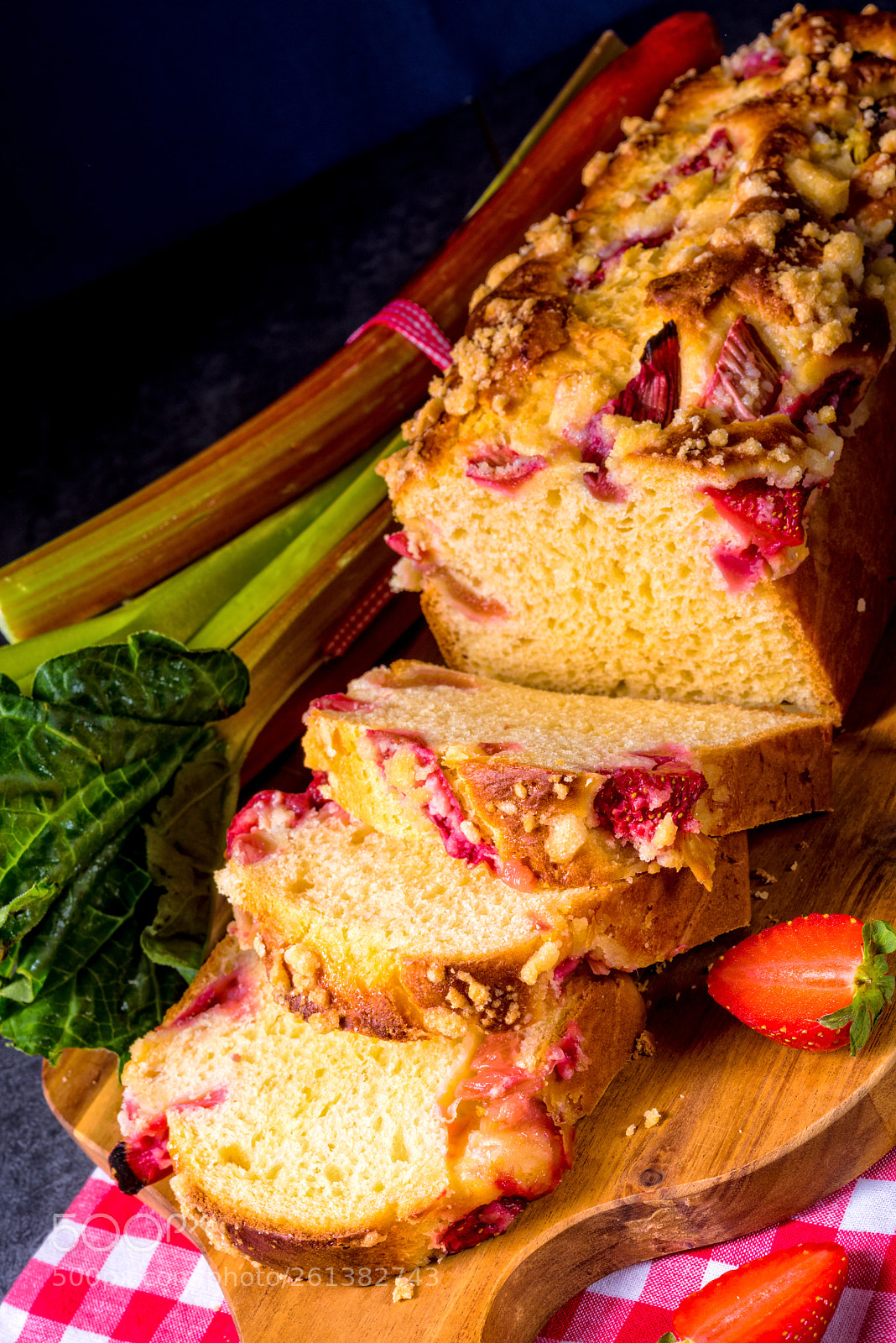 Nikon D810 sample photo. Brioches with rhubarb, strawberry photography