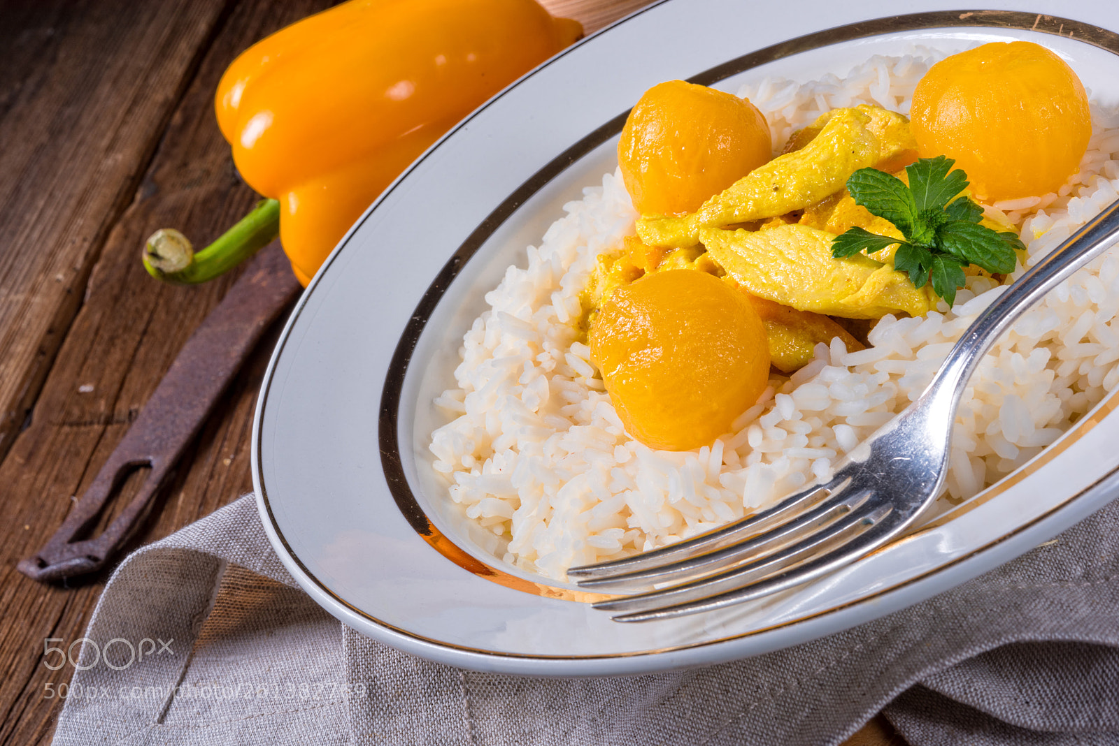 Nikon D810 sample photo. Chicken strips with rice photography