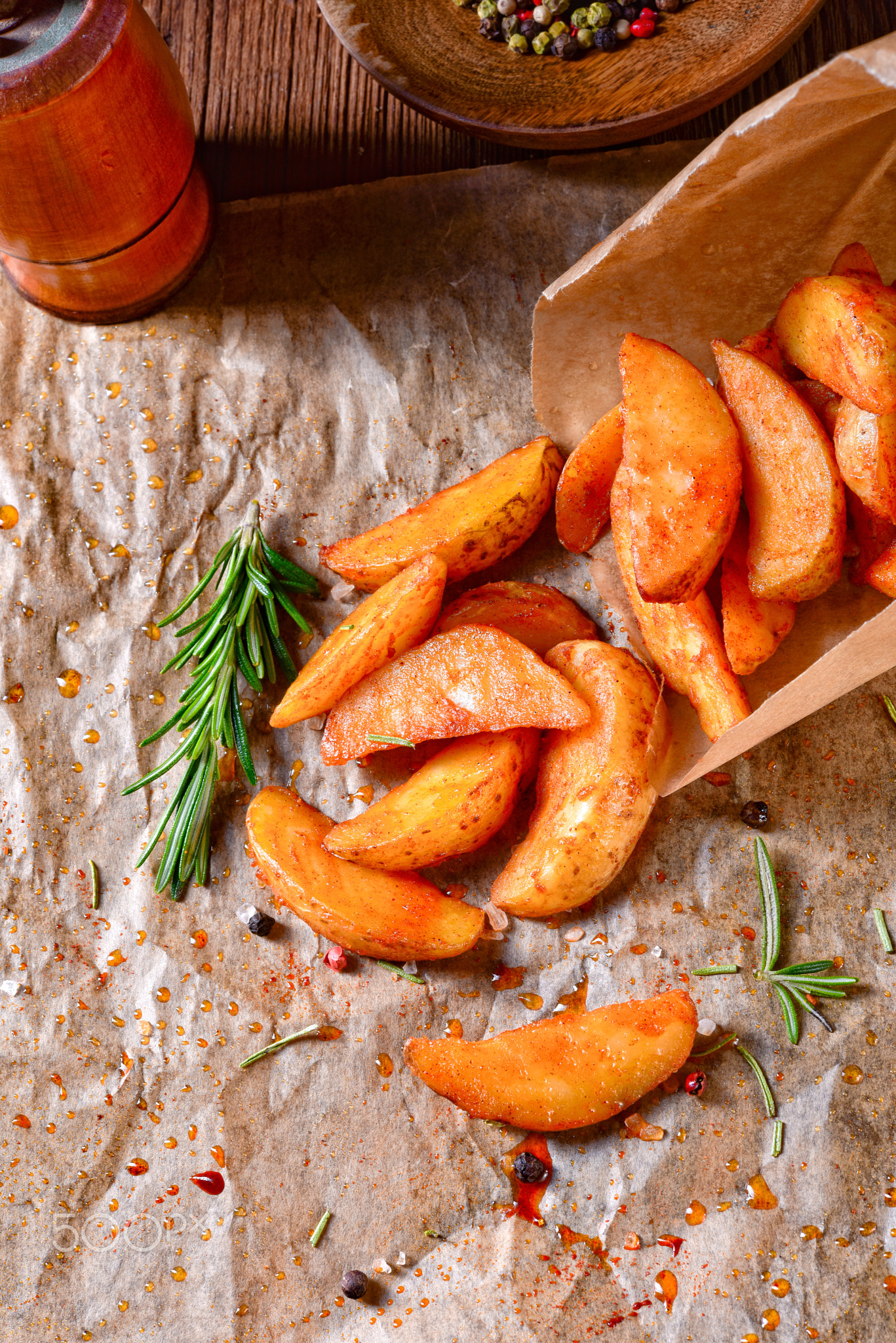 rosemary Potato wedges from the oven