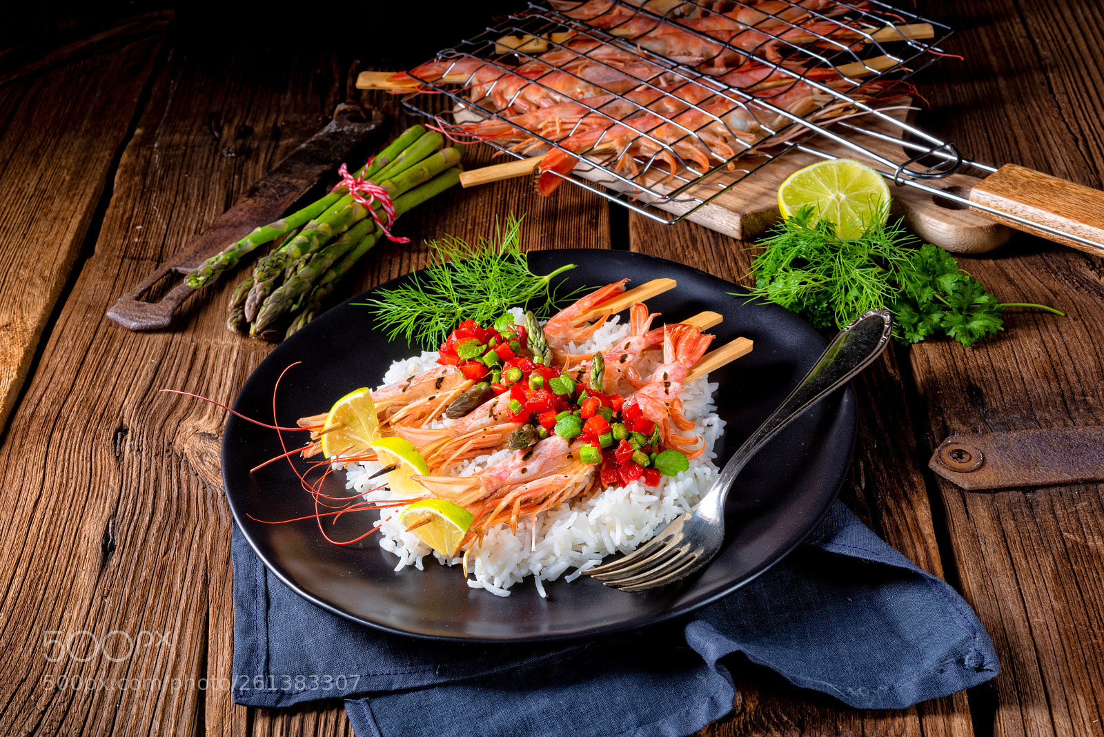 Nikon D810 sample photo. Grilled red argentine shrimps photography
