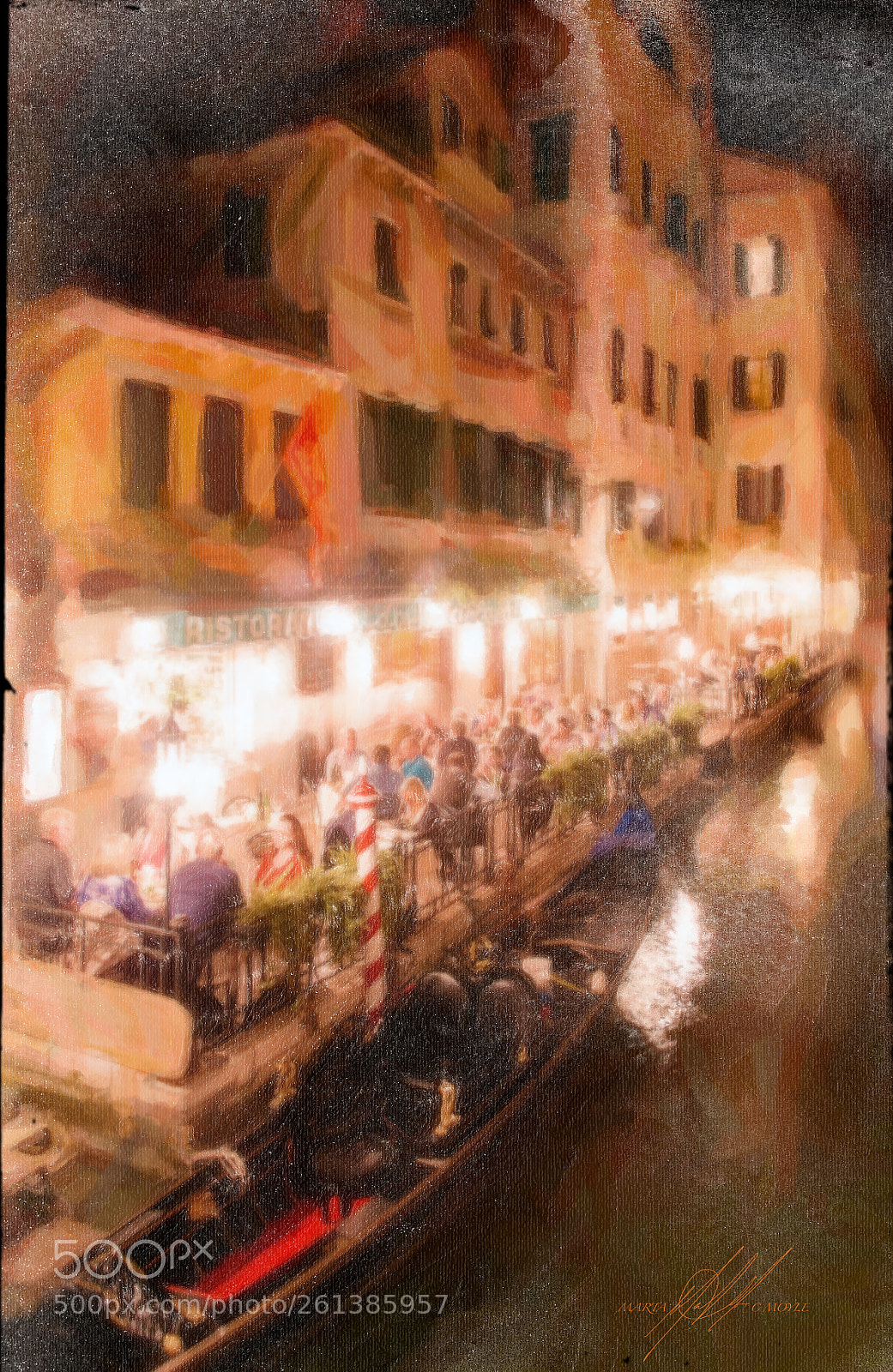 Nikon D700 sample photo. Venice night time ristorante photography