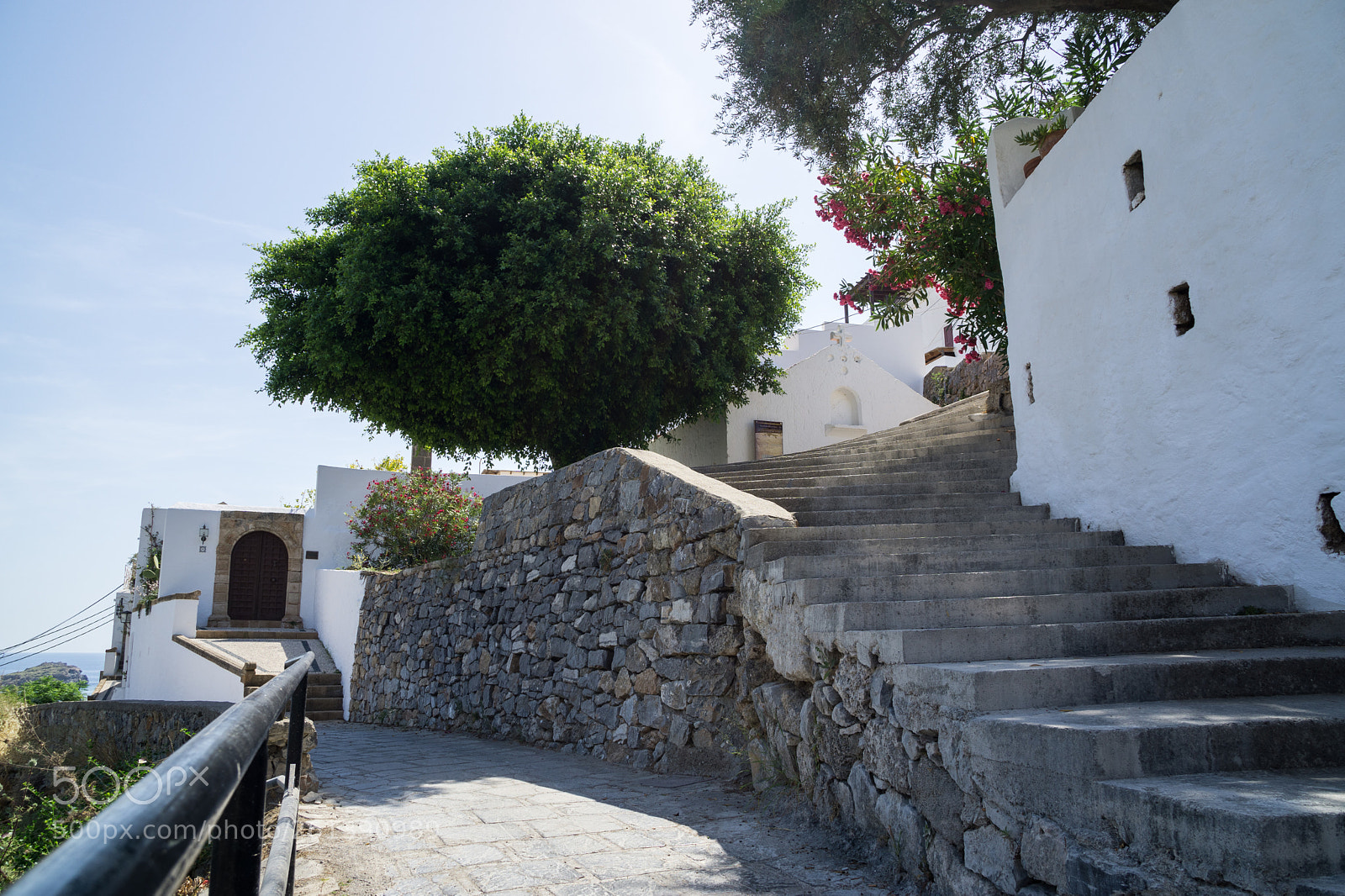 Sony a6000 sample photo. The streets of lindos photography