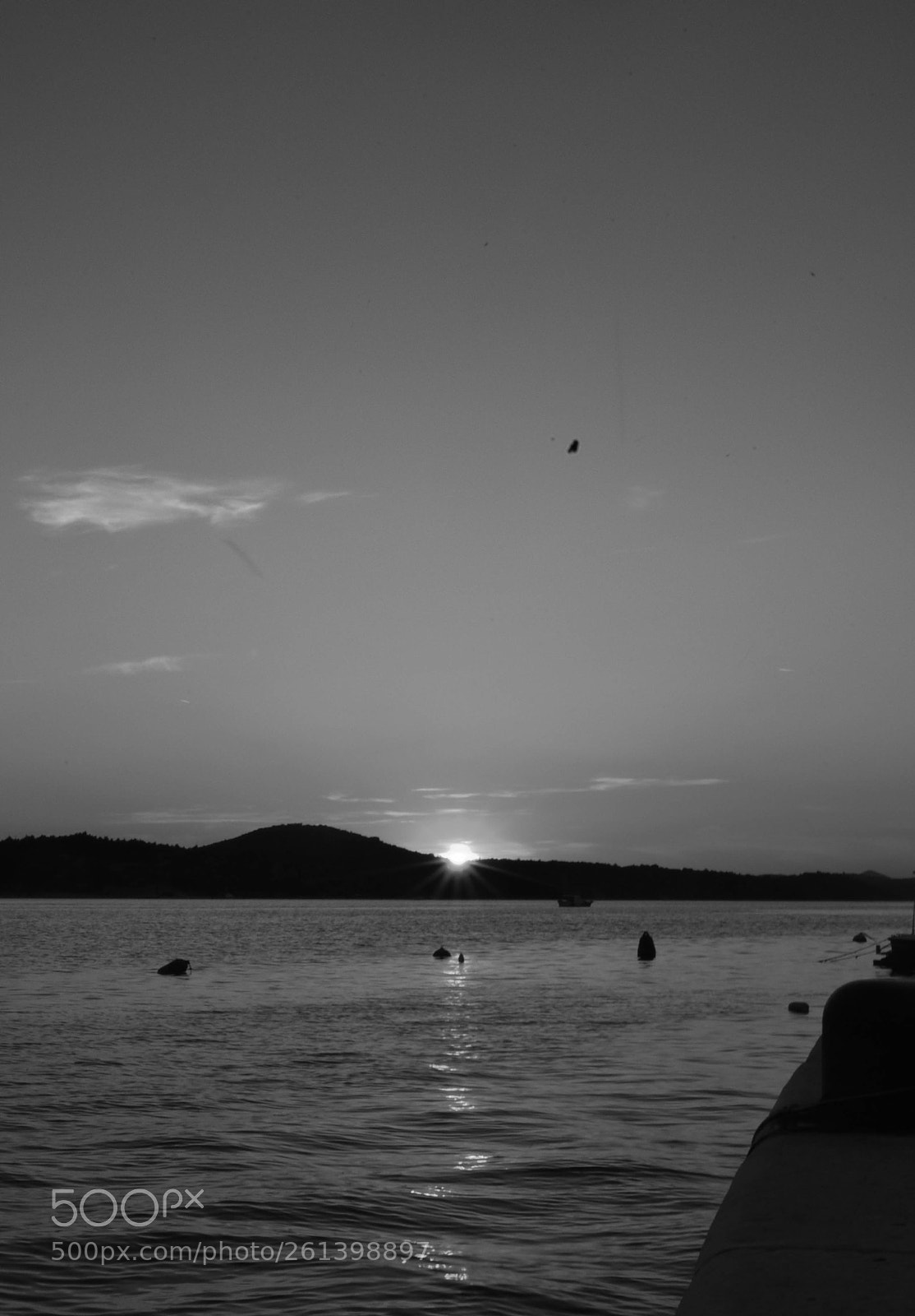 Nikon D750 sample photo. B&w sunset photography