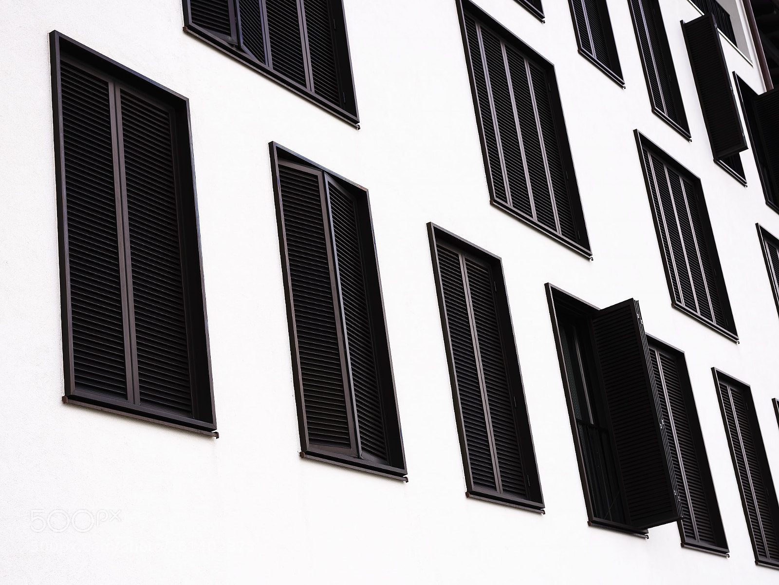 Nikon D610 sample photo. White wall window pattern photography