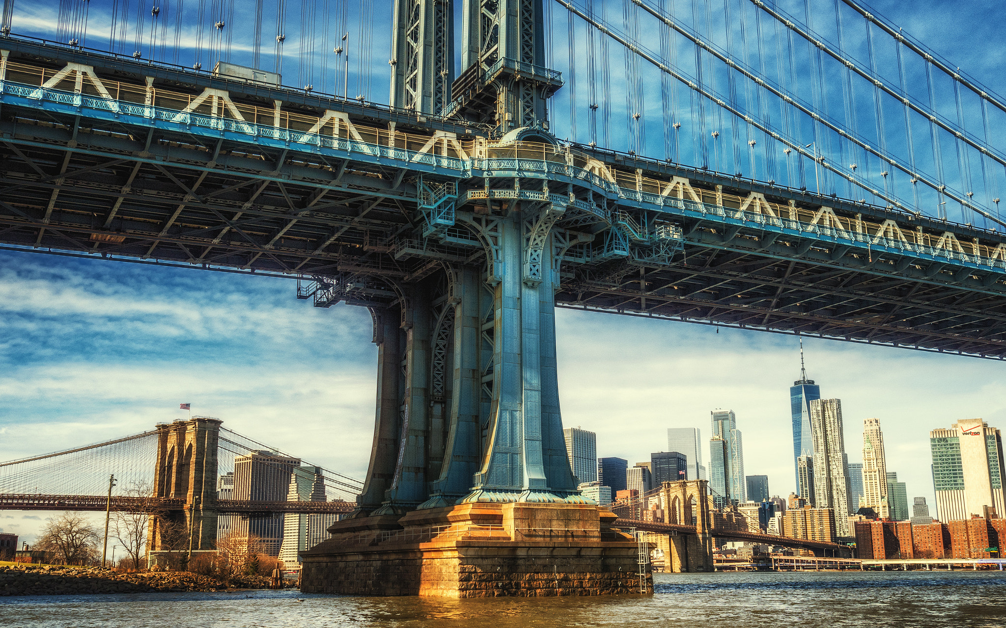 Olympus PEN-F sample photo. Manhattan bridge photography