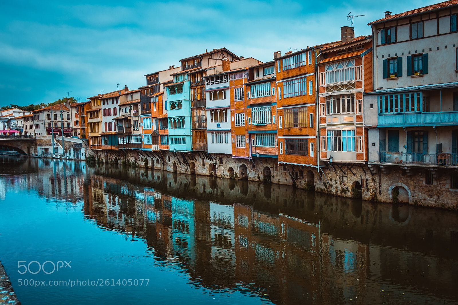 Fujifilm X-T2 sample photo. Colored houses in castres photography