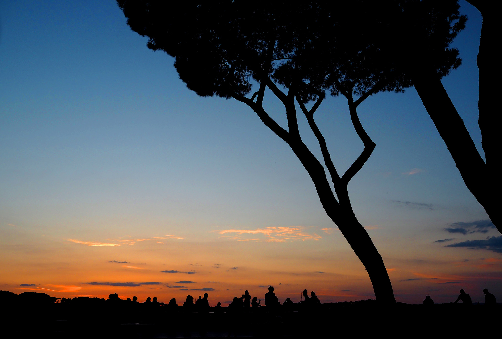 Olympus PEN E-PL8 sample photo. Sunset on the aventine hill photography