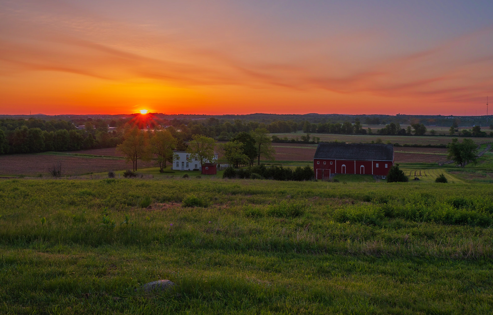 Fujifilm GFX 50S sample photo. Beautiful sunrise in gettysburg photography