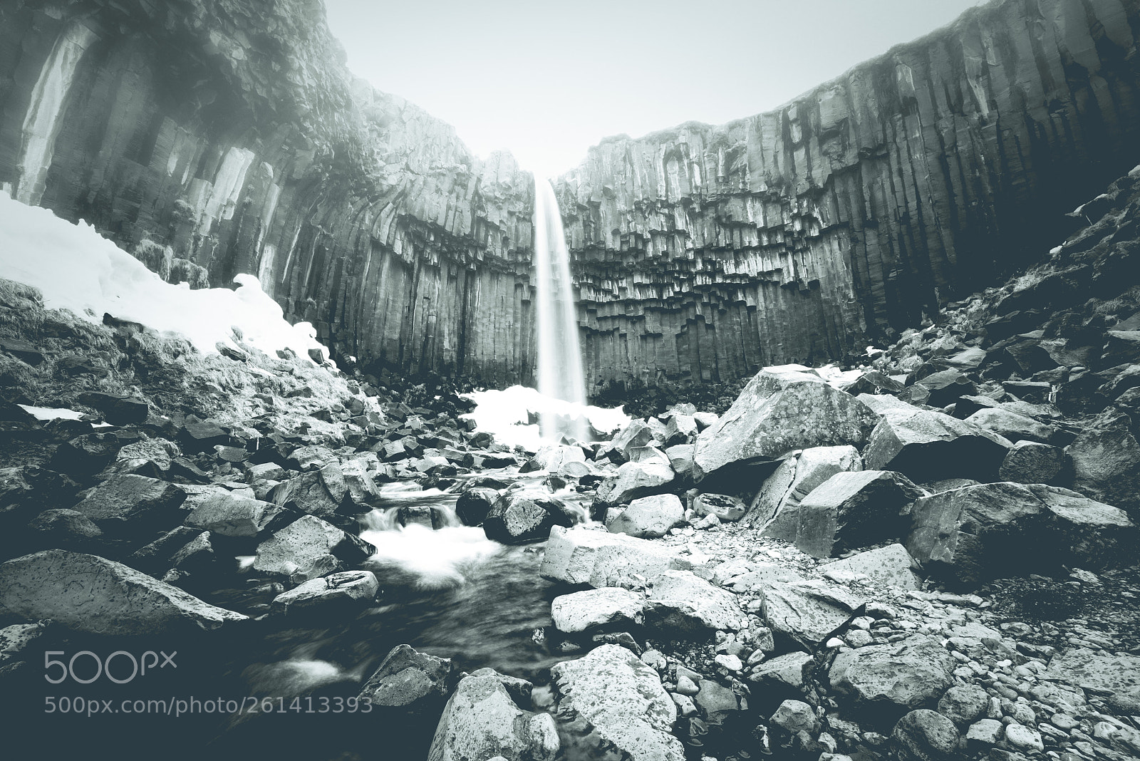 Sony a7R sample photo. Svartifoss waterfall photography