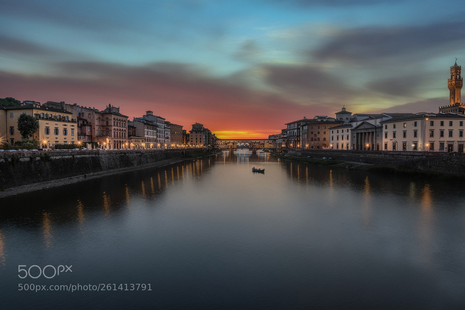 Nikon D850 sample photo. Ponte vecchio at sunset photography