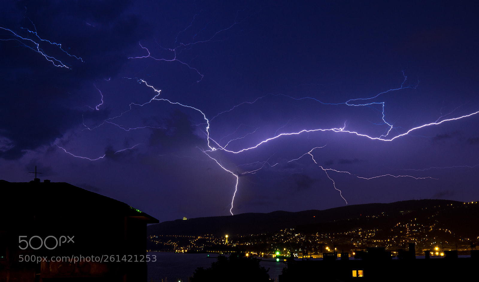 Olympus OM-D E-M10 sample photo. Lightning on trieste photography