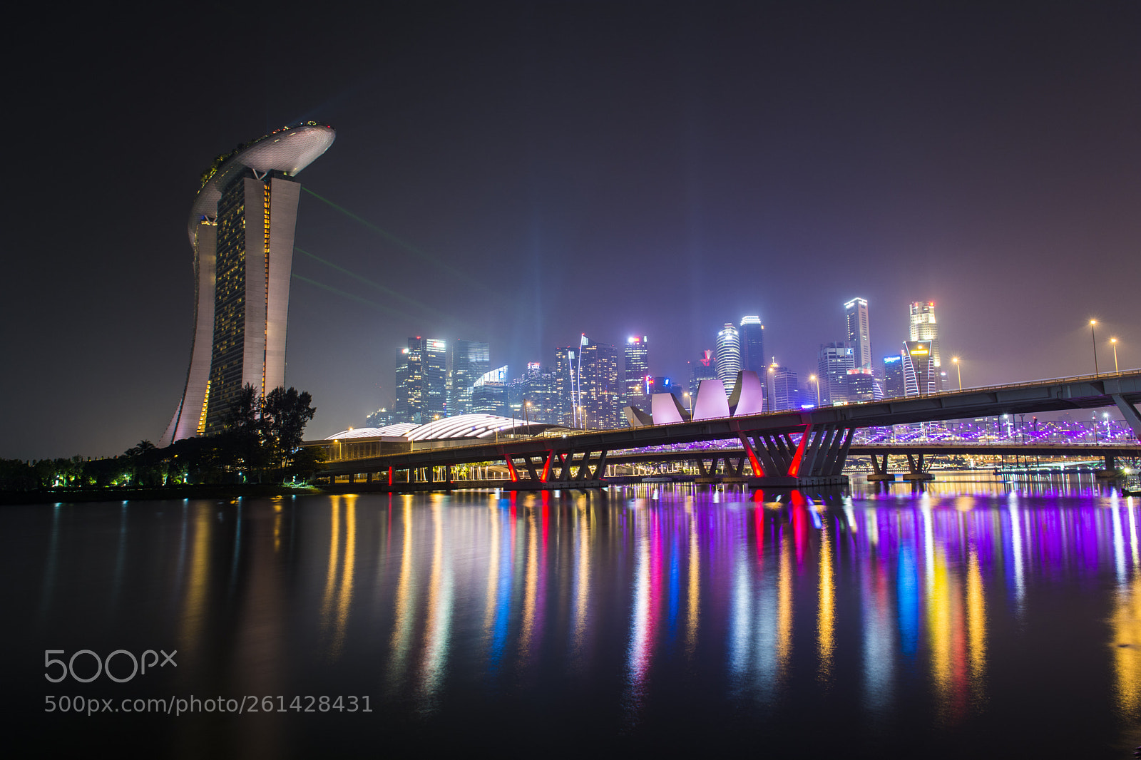Nikon D7100 sample photo. Singapore city lights photography