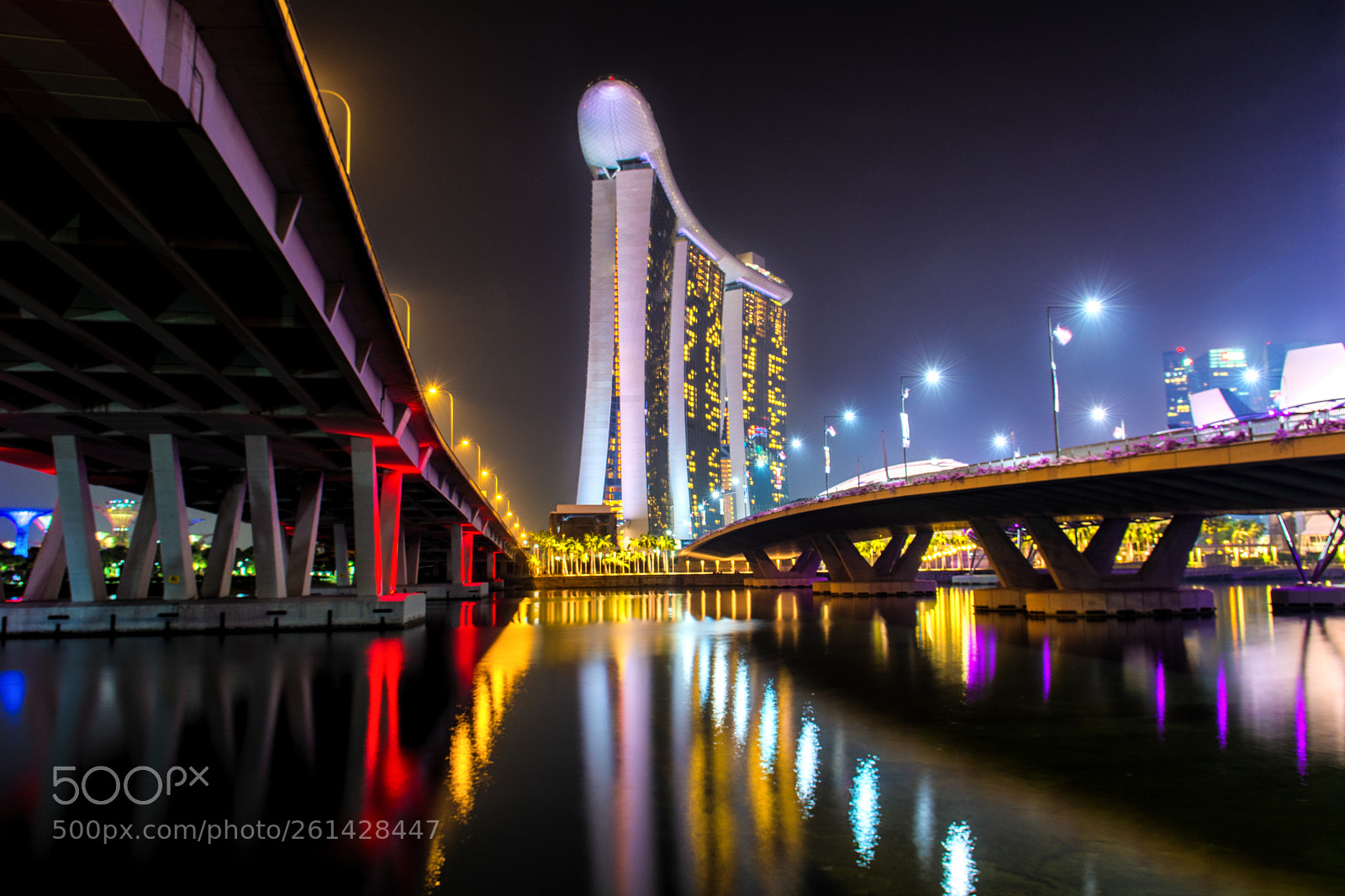 Nikon D7100 sample photo. Singapore city lights photography
