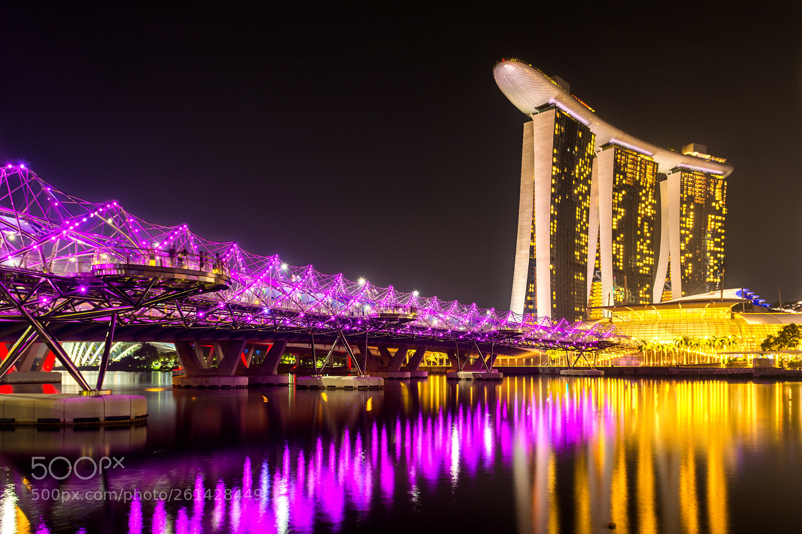 Nikon D7100 sample photo. Singapore city lights photography