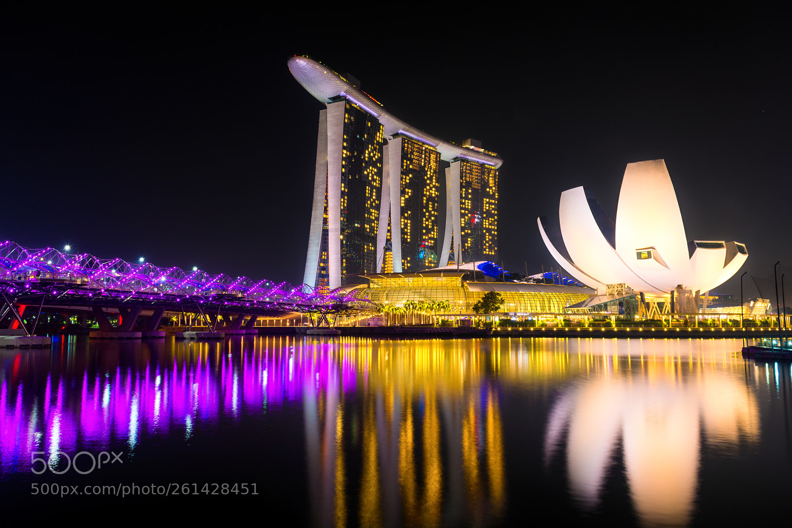Nikon D7100 sample photo. Singapore city lights photography