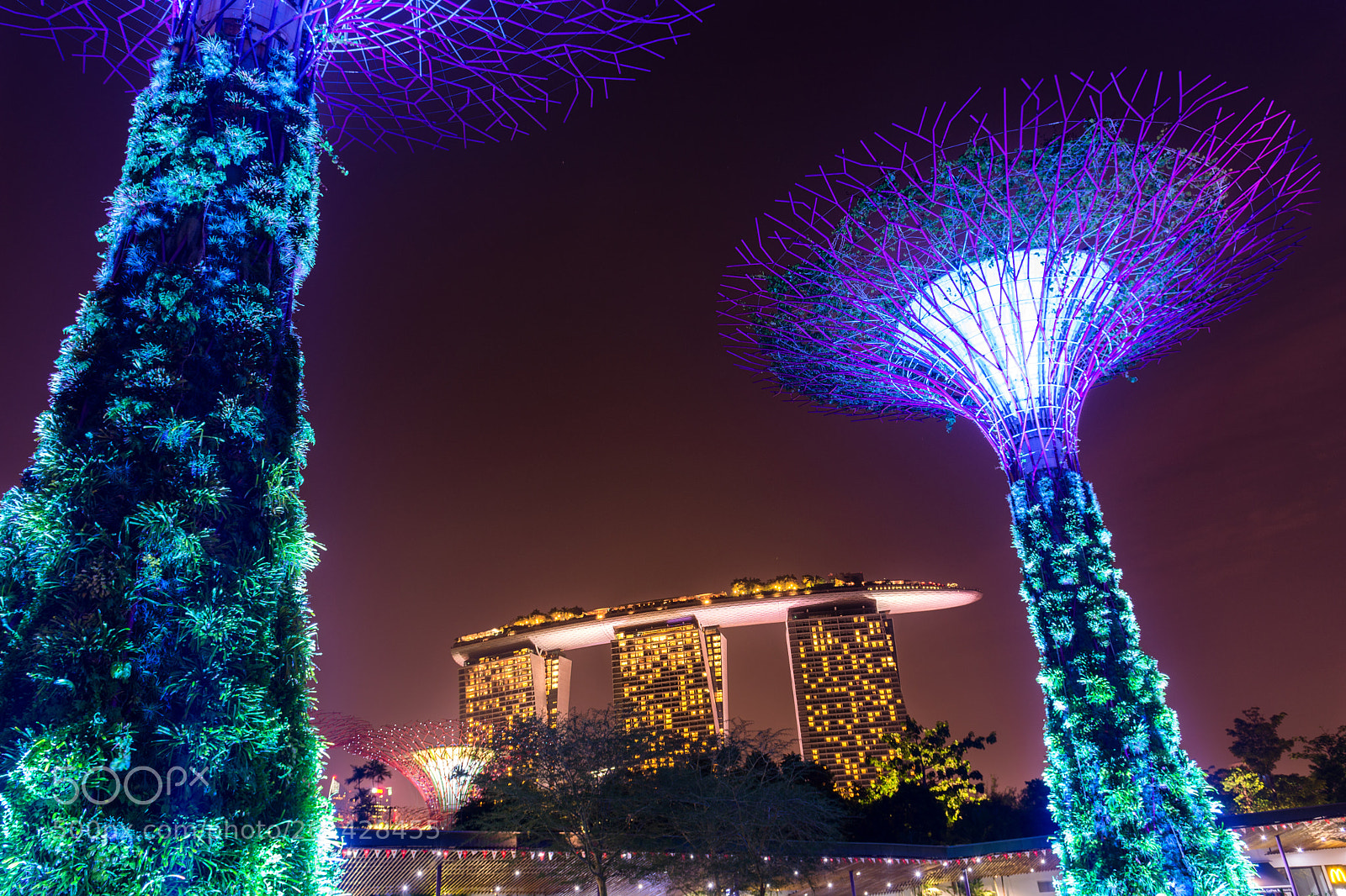 Nikon D7100 sample photo. Singapore city lights photography