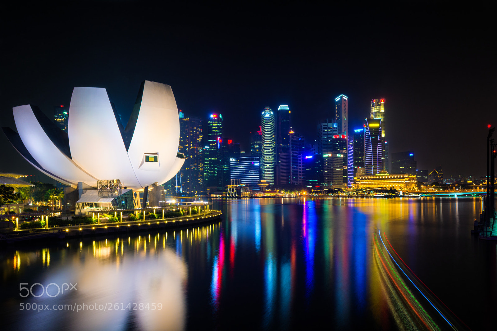 Nikon D7100 sample photo. Singapore city lights photography