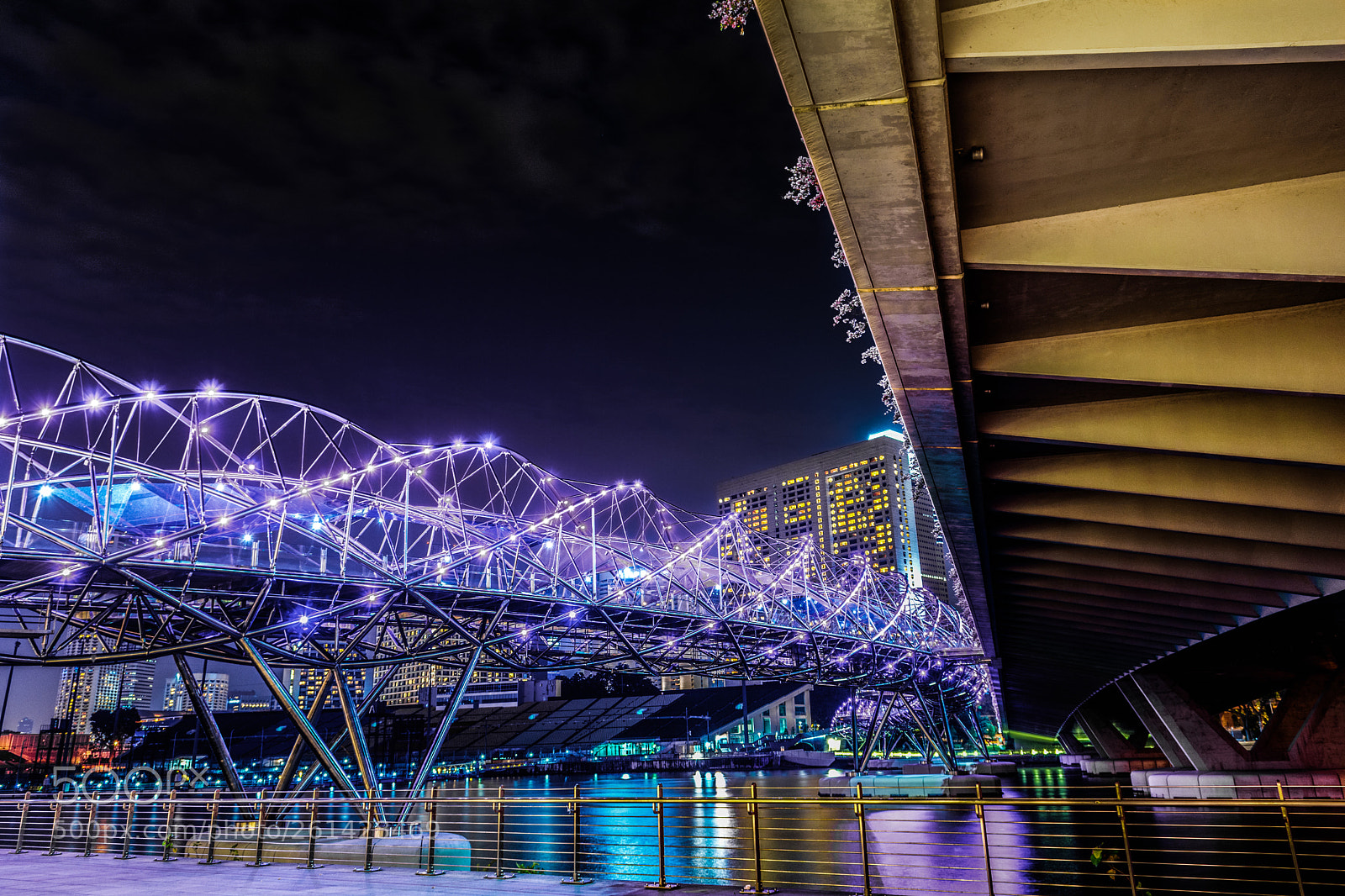 Nikon D7100 sample photo. Singapore city lights photography