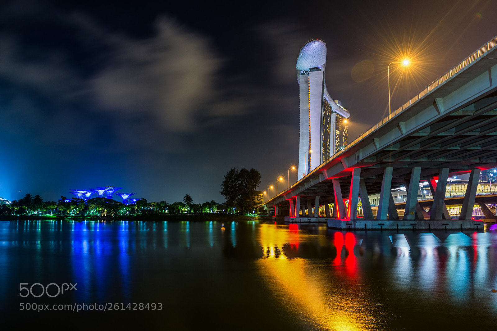 Nikon D7100 sample photo. Singapore city lights photography