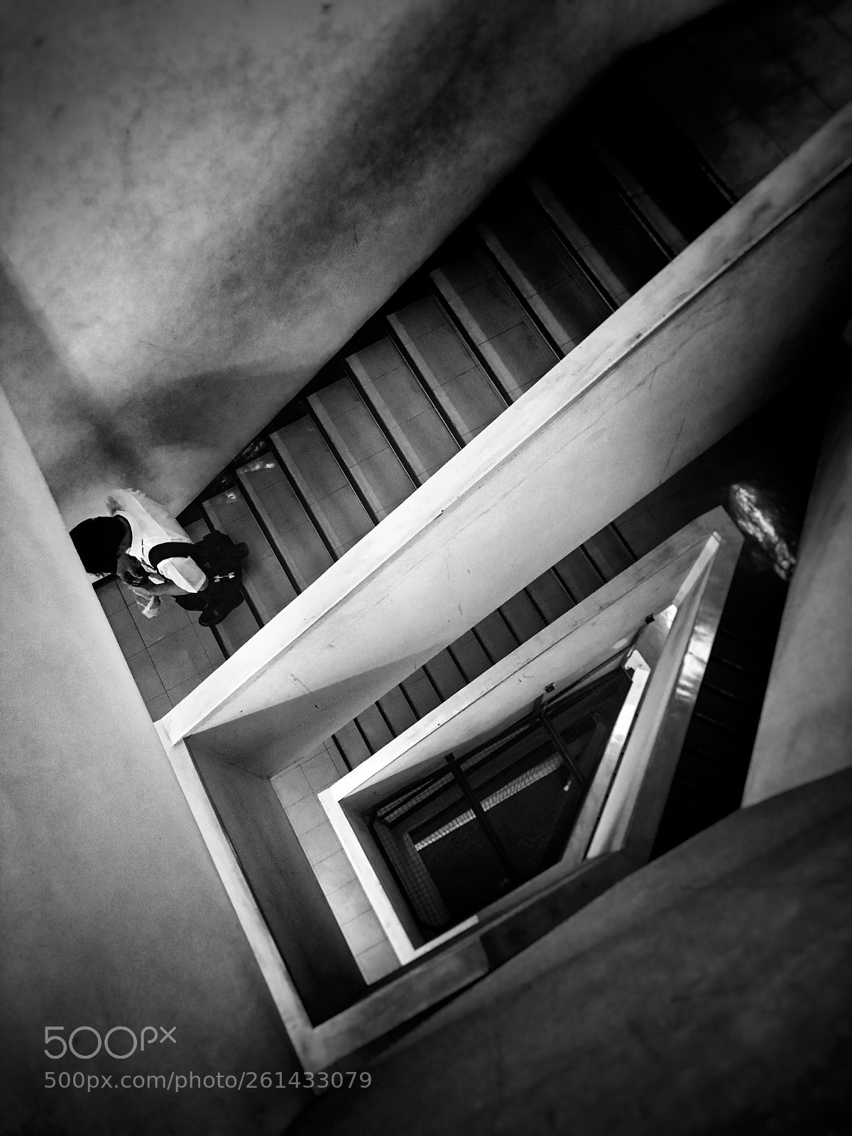 Apple iPhone 7 Plus sample photo. Stairway of a tower photography