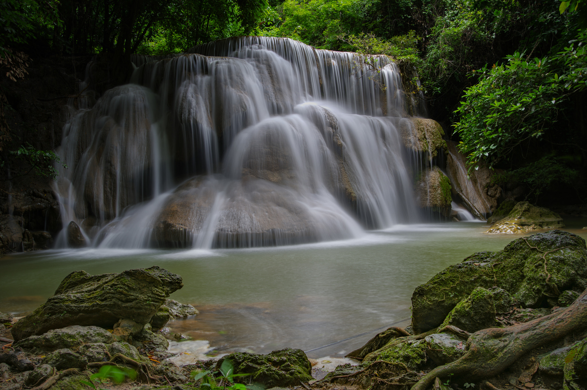 Pentax KP sample photo. Huay mae kamin waterfall at kanchanaburi, thailand photography